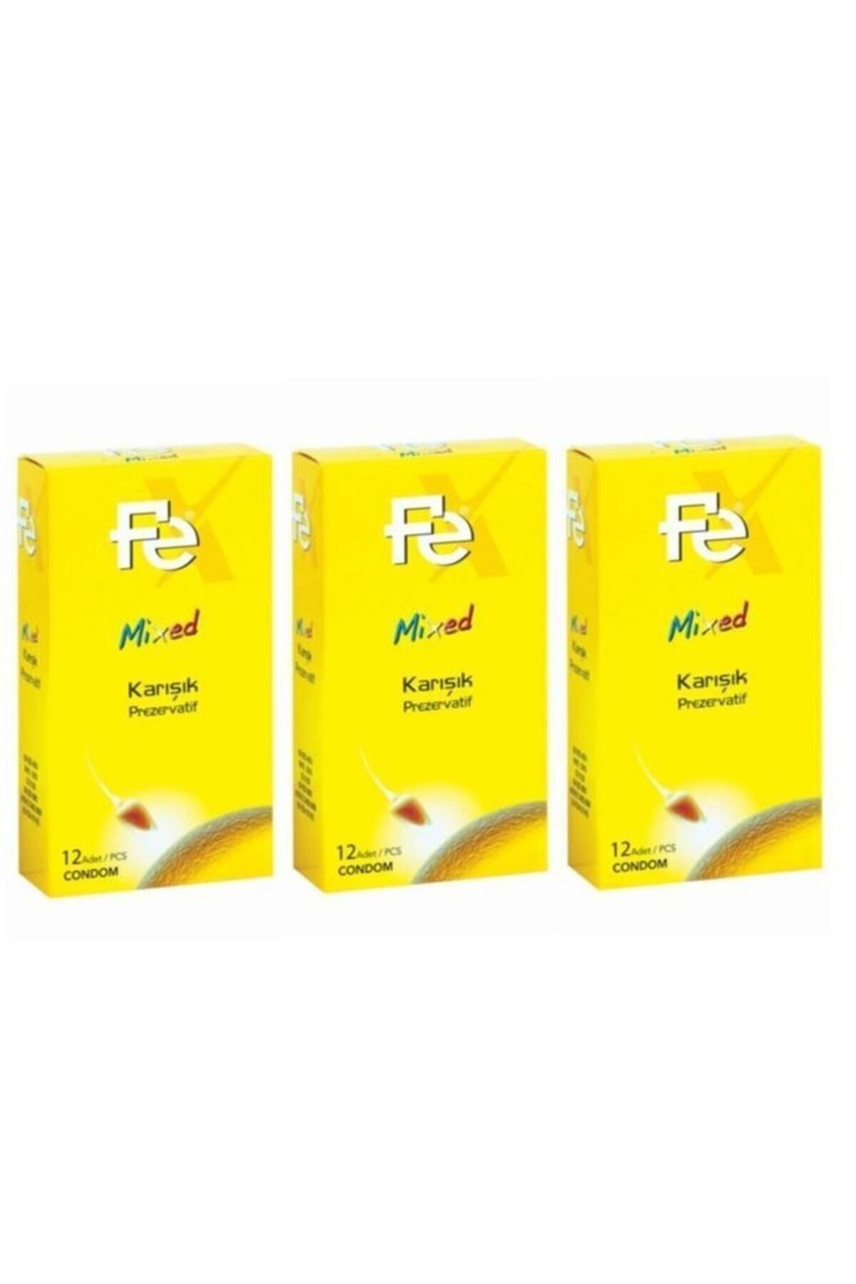 Fe Mixed Karışık Prezervatif 12'li (condom) * 3 Paket