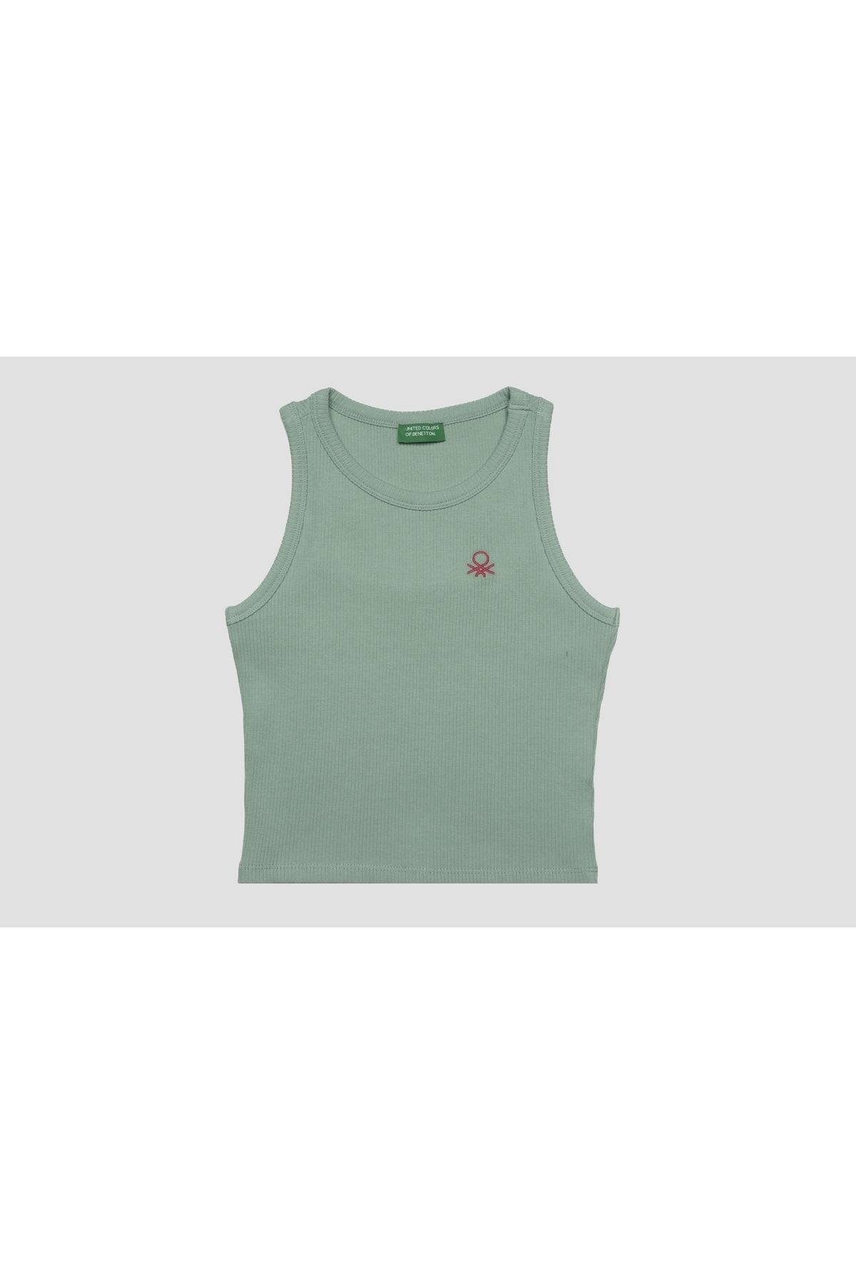 Benetton Kız Çocuk Mint T-shirt