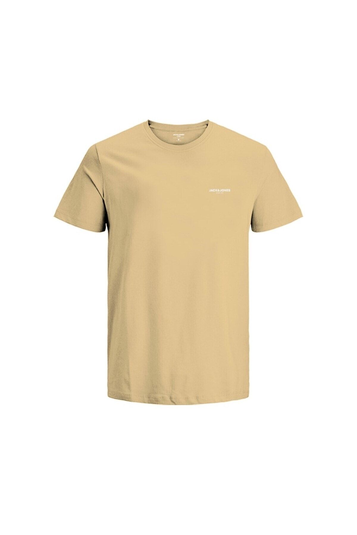 Jack & Jones Jack&Jones Sıfır Yaka Basic Açık Sarı Erkek %100 Pamuk T-Shirt 12238844