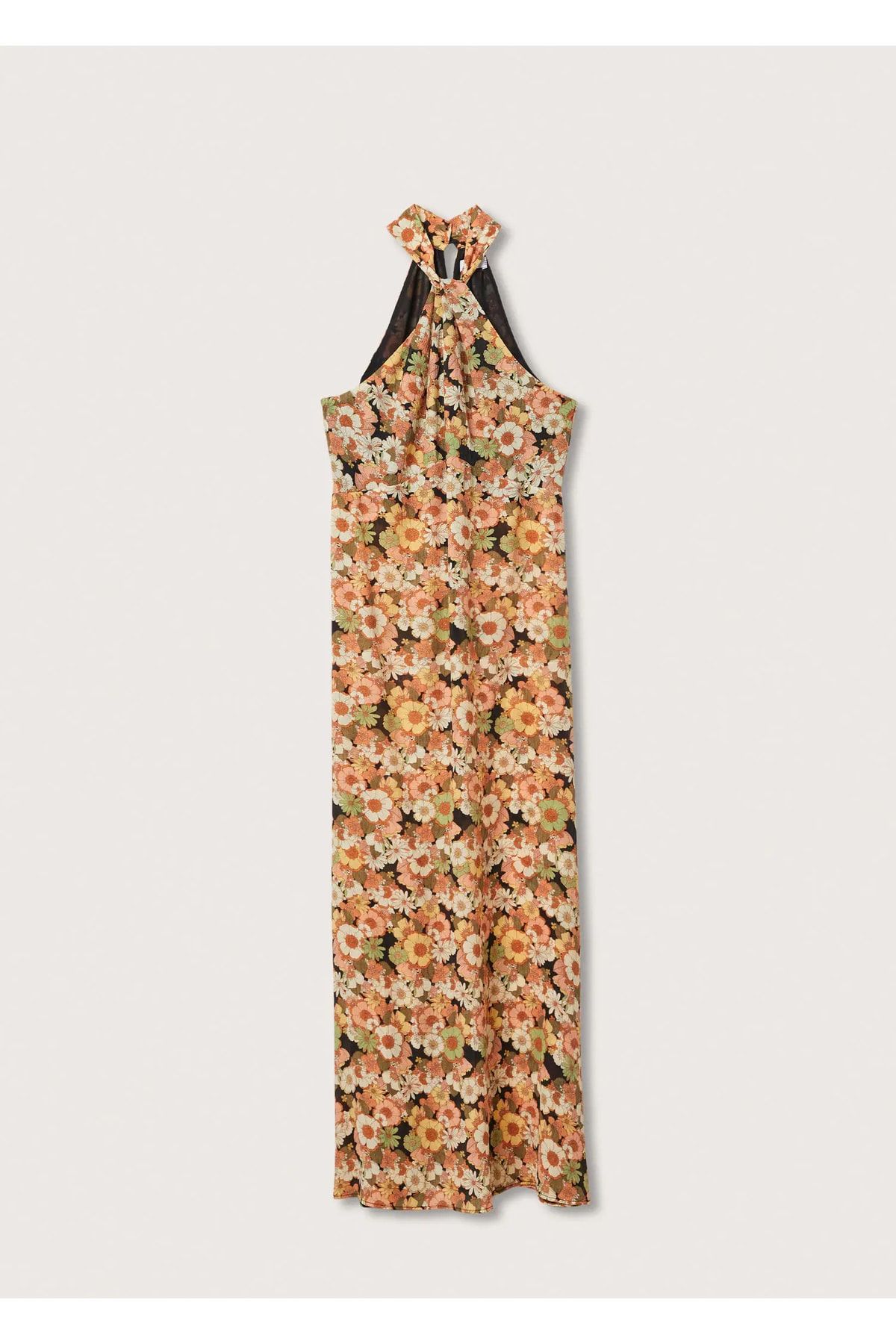 MANGO Midi Boy Çiçekli Şifon Elbise