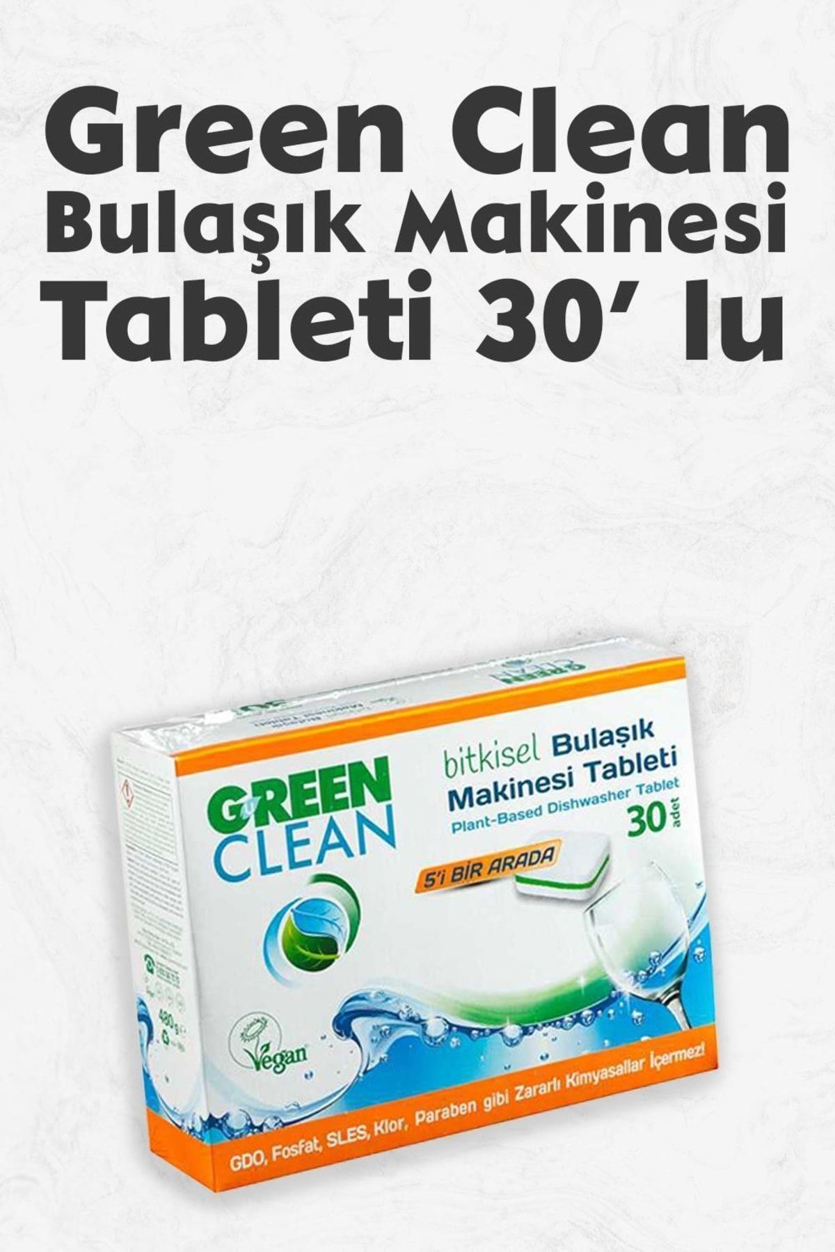 Green Clean U Bulaşık Makinesi Tablet 30'lu