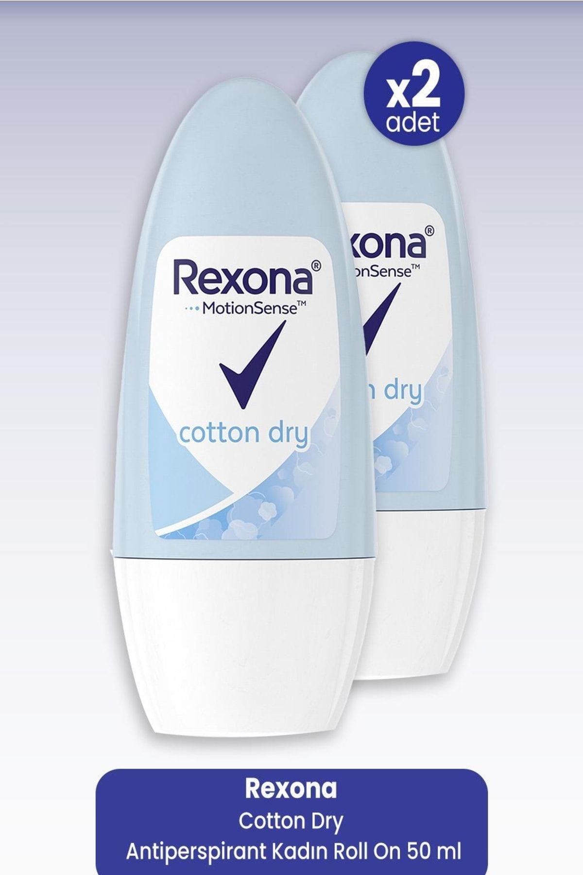 Rexona Cotton Dry Antiperspirant Kadın Roll On 50 Ml X 2 Adet