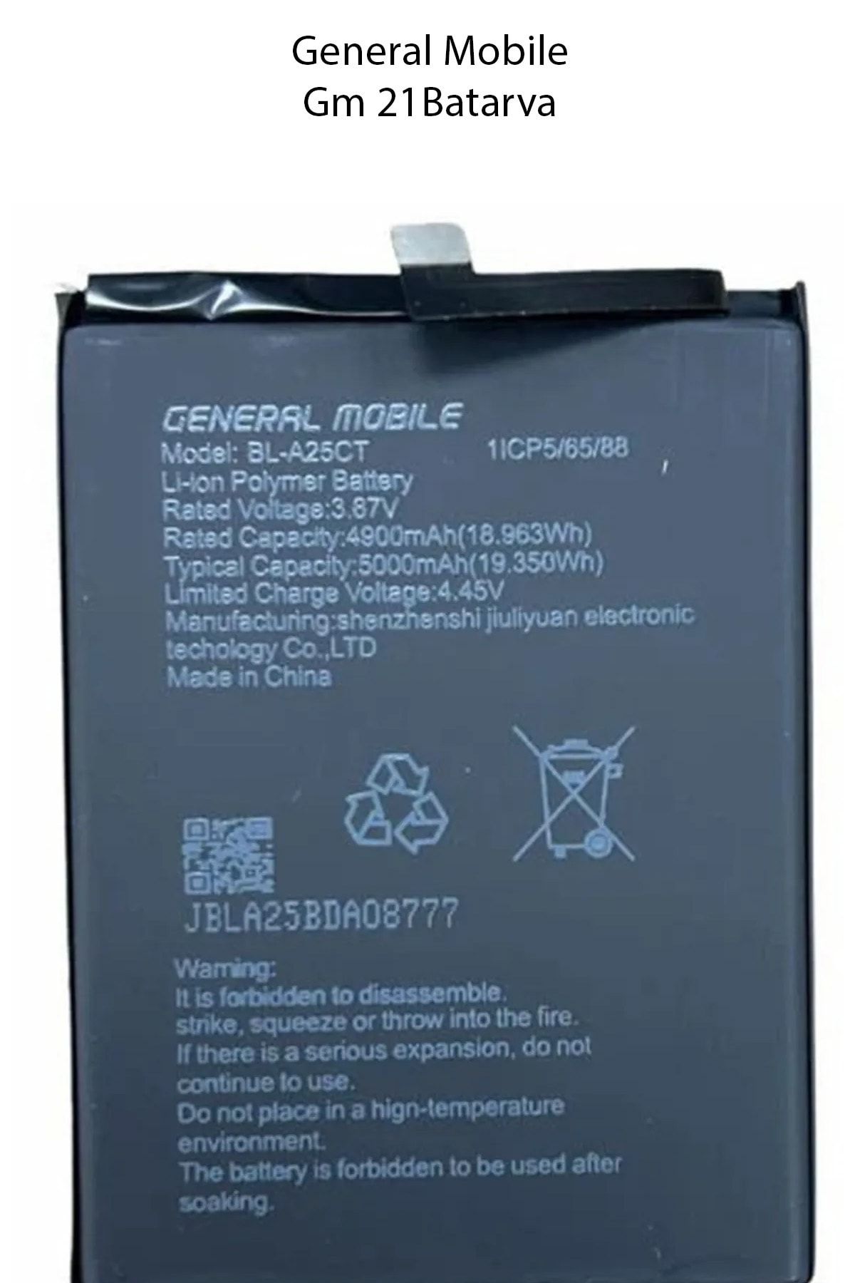 Genel Markalar Genneral Mobile Gm21 Batarya Pil 5000mah