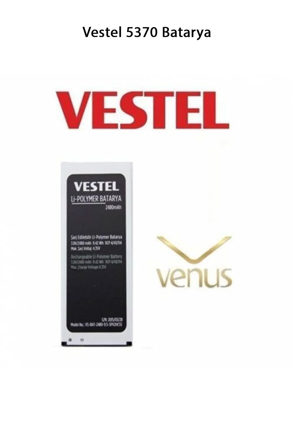 Genel Markalar Vestel 5370 Telefonlarla Uyumlu Batarya 2480 Mah