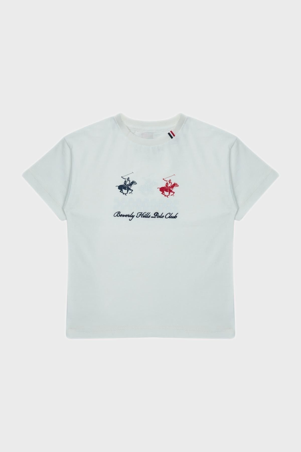 Beverly Hills Polo Club Erkek Çocuk Beyaz T-Shirt 23SS2BHB505