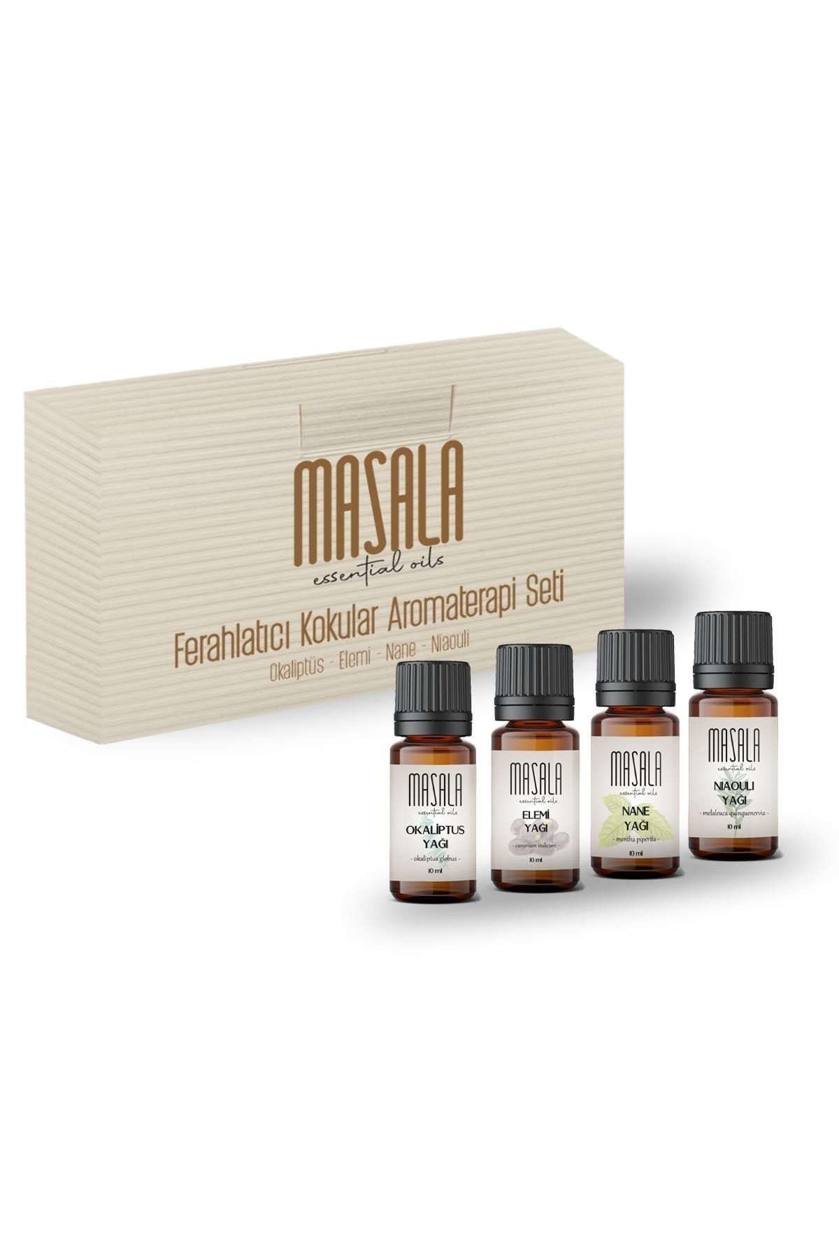 Masala Ferahlatıcı Kokular Aromaterapi Seti Fresh Aromatherapy Kit Nane 10 Ml -elemi 10 Ml - Okaliptus 1