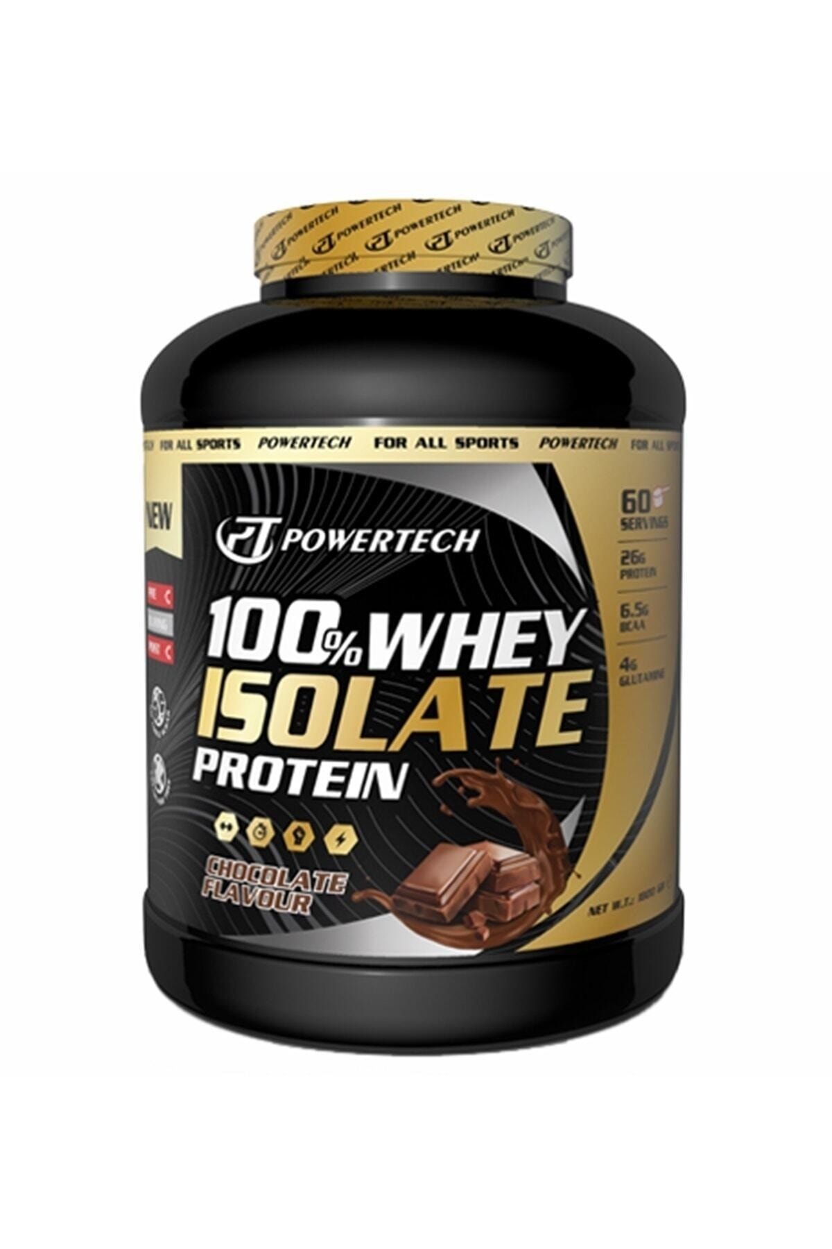 POWERTECH %100 Isolate Whey Protein Tozu ( Izole Whey Protein ) 1800 Gr Çikolata Aromalı