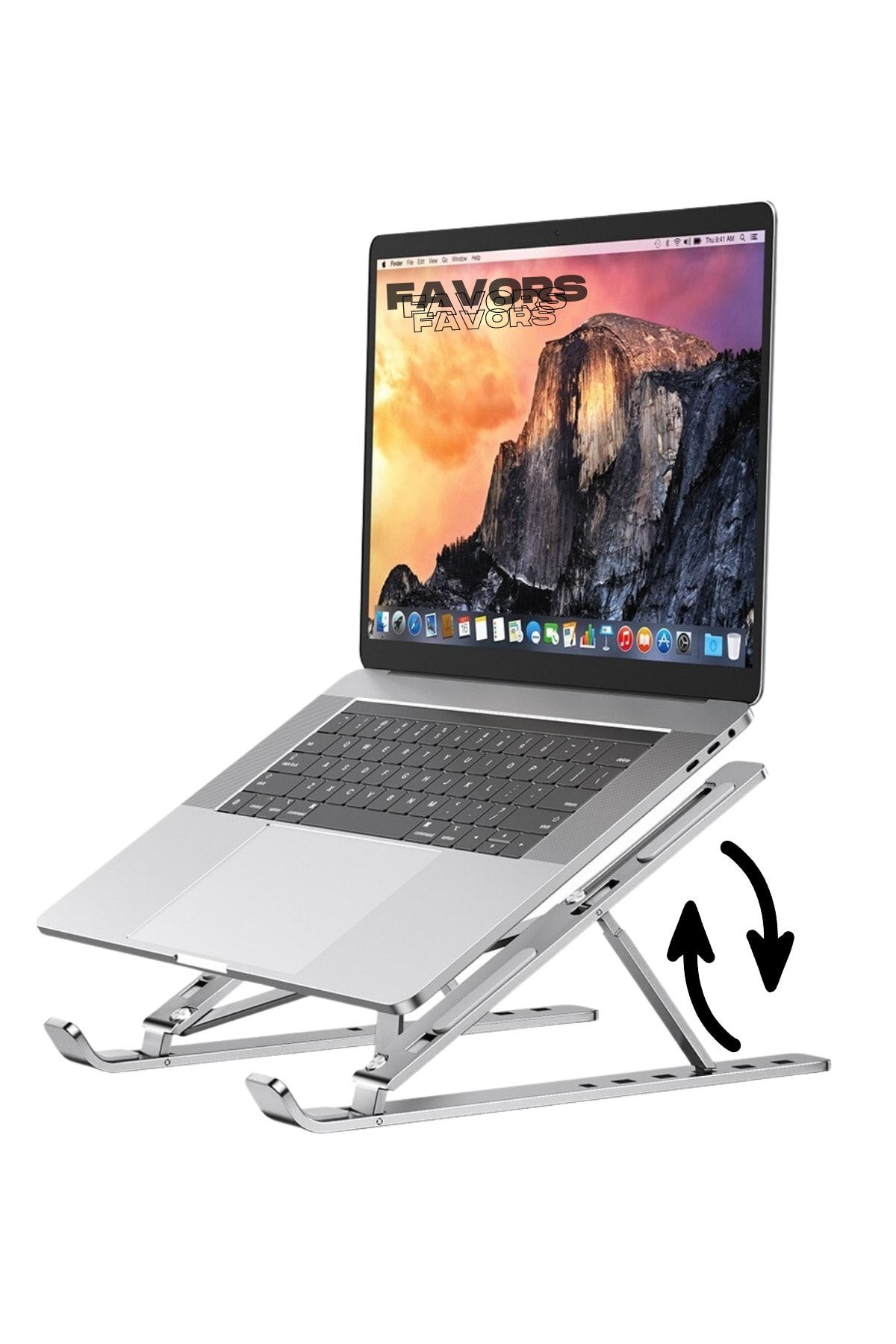 Favors Alüminyum Alaşım Ayarlı Laptop Macbook Notebook Standı Katlanabilir Laptop Yükseltici Tutucu