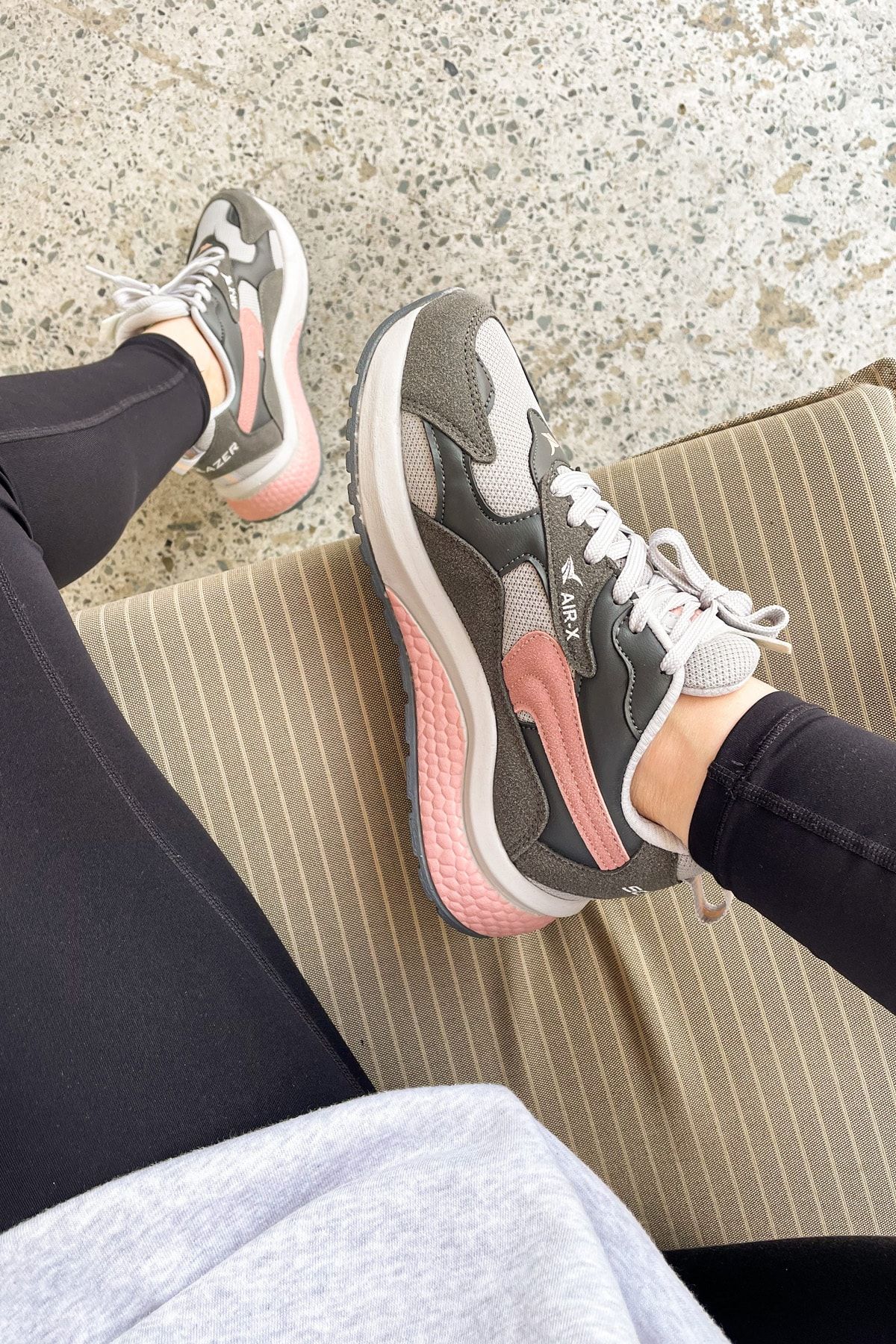 SOLAZER Gri - Kadın Sneaker Günlük Spor Ayakkabı