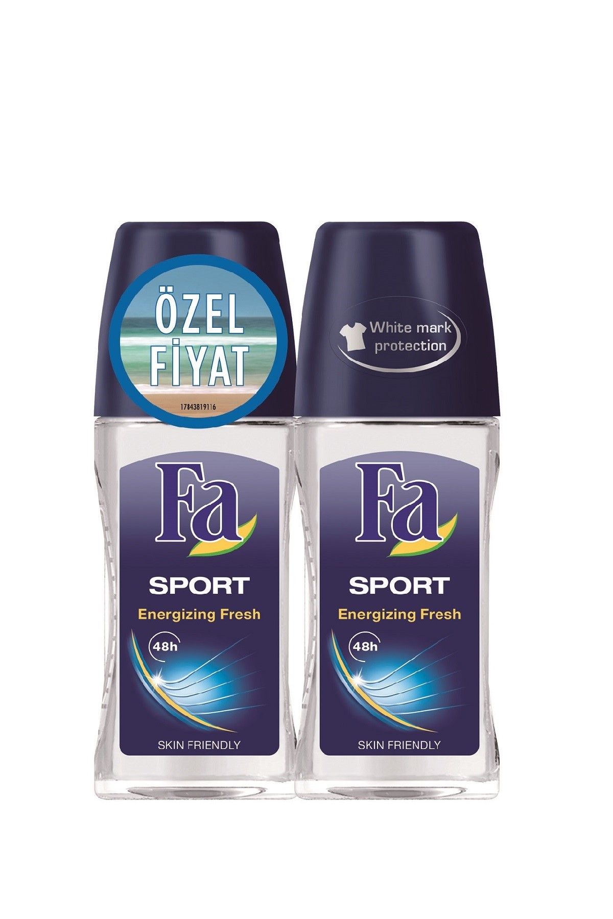 Fa 2'Li Erkek Deodorant Roll-On - Sport 50  ml   + 50 ml