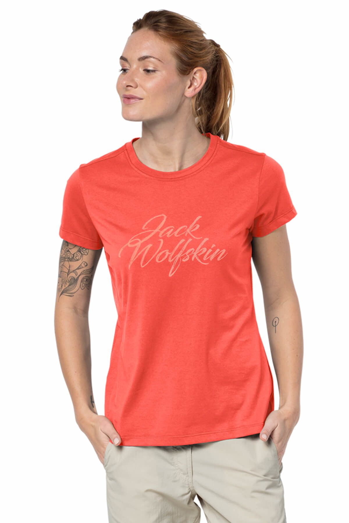 Jack Wolfskin Kadin Brand T-Shirt 1806061