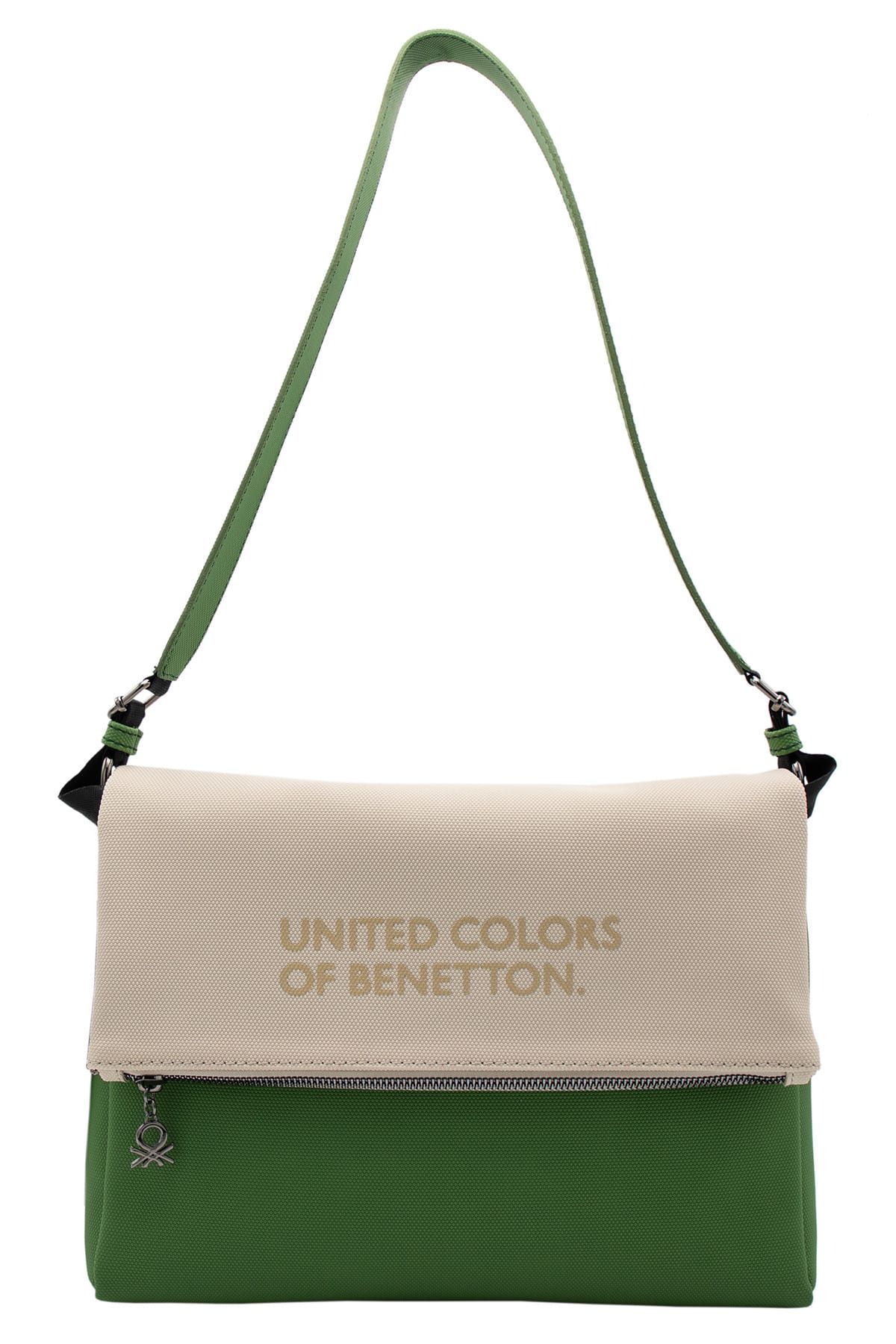 United Colors of Benetton Yeşil - Bej Kadın Postacı Çantası BNT69
