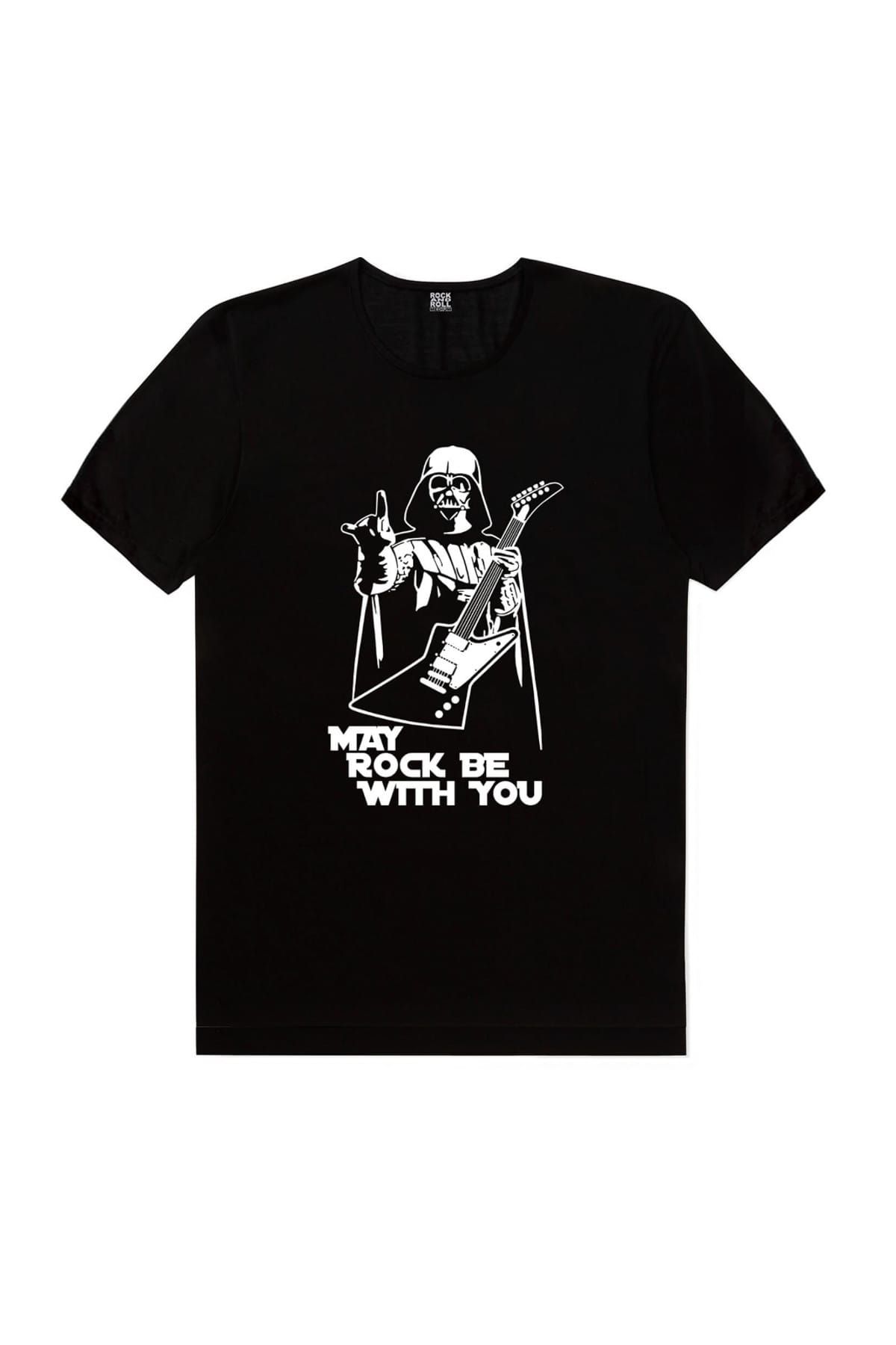 ROCKANDROLL Rocker Darth Vader Siyah Kısa Kollu Tişört