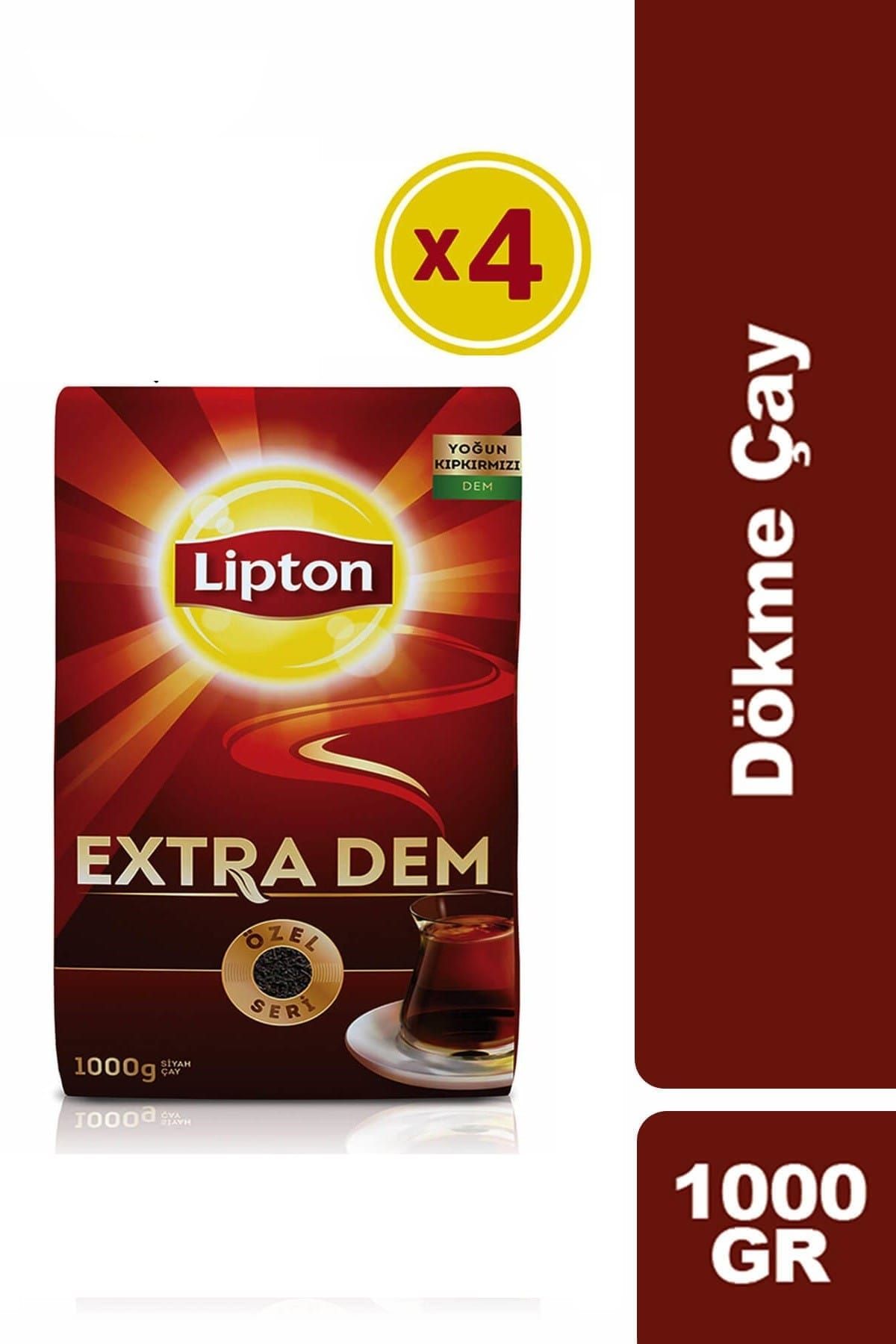 Lipton Extra Dem Dökme Çay 1000gr x 4 Paket