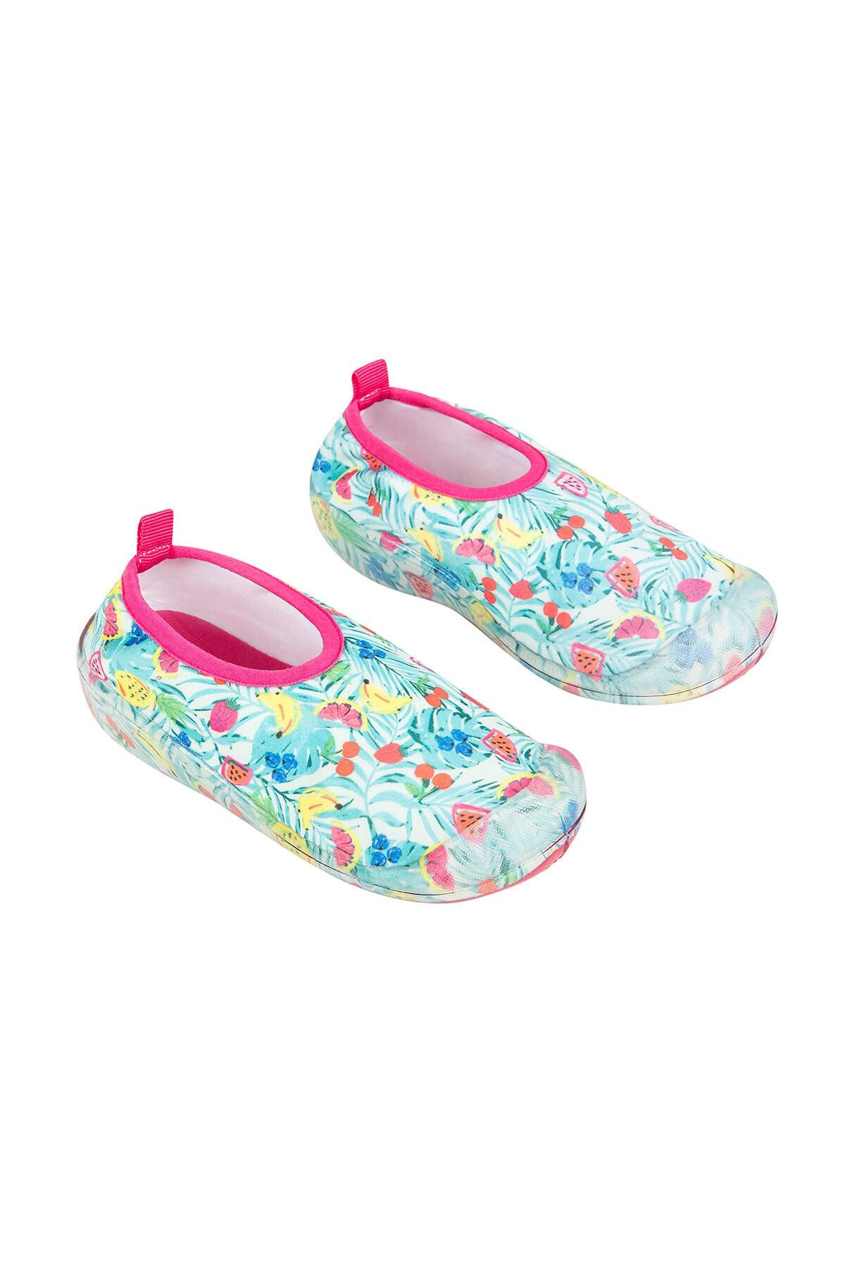 Penti Mavi Kız Çocuk Flower Ayakkabı