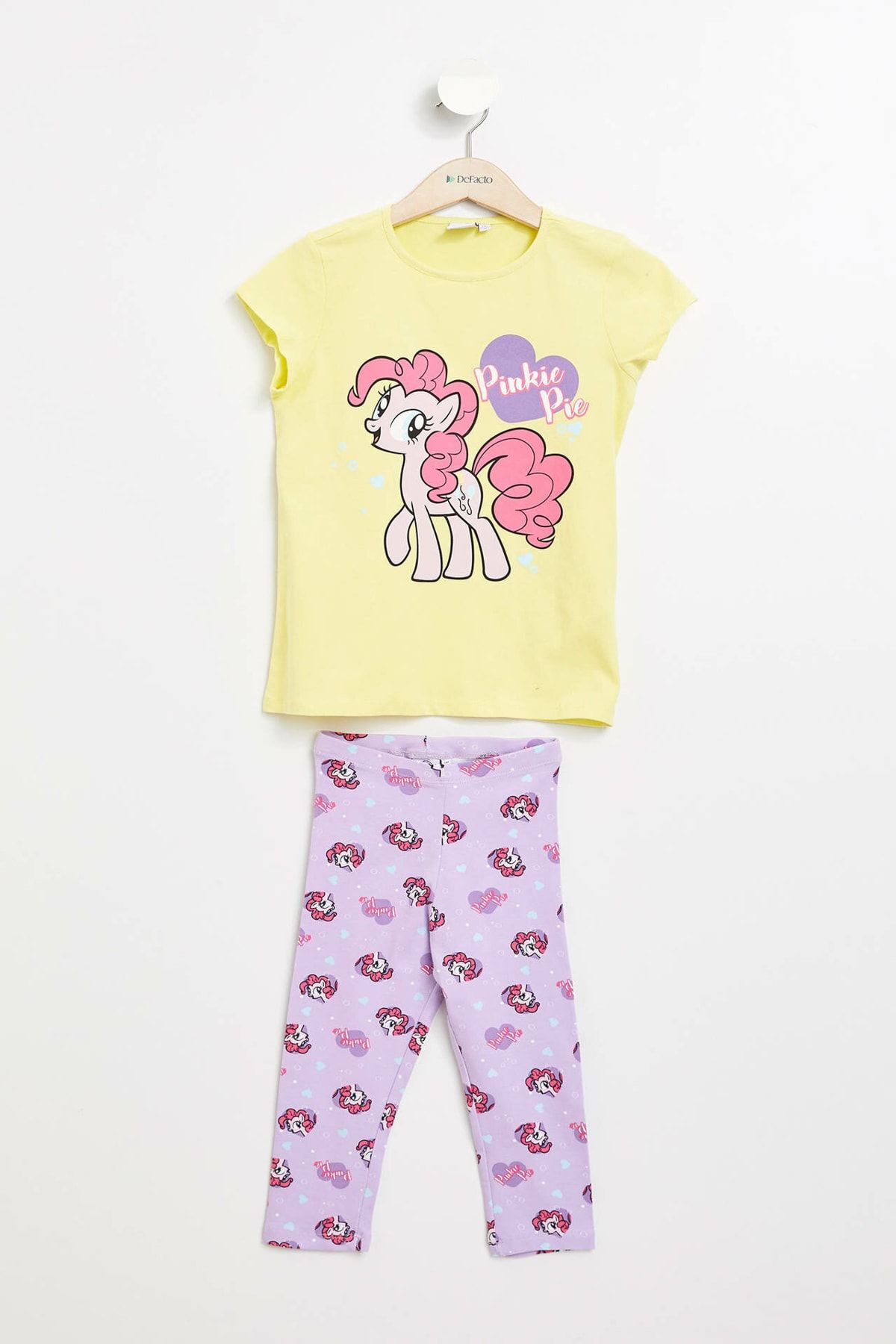 Defacto Sarı Kız Çocuk My Little Pony Desenli Lisanslı Pijama Takımı
