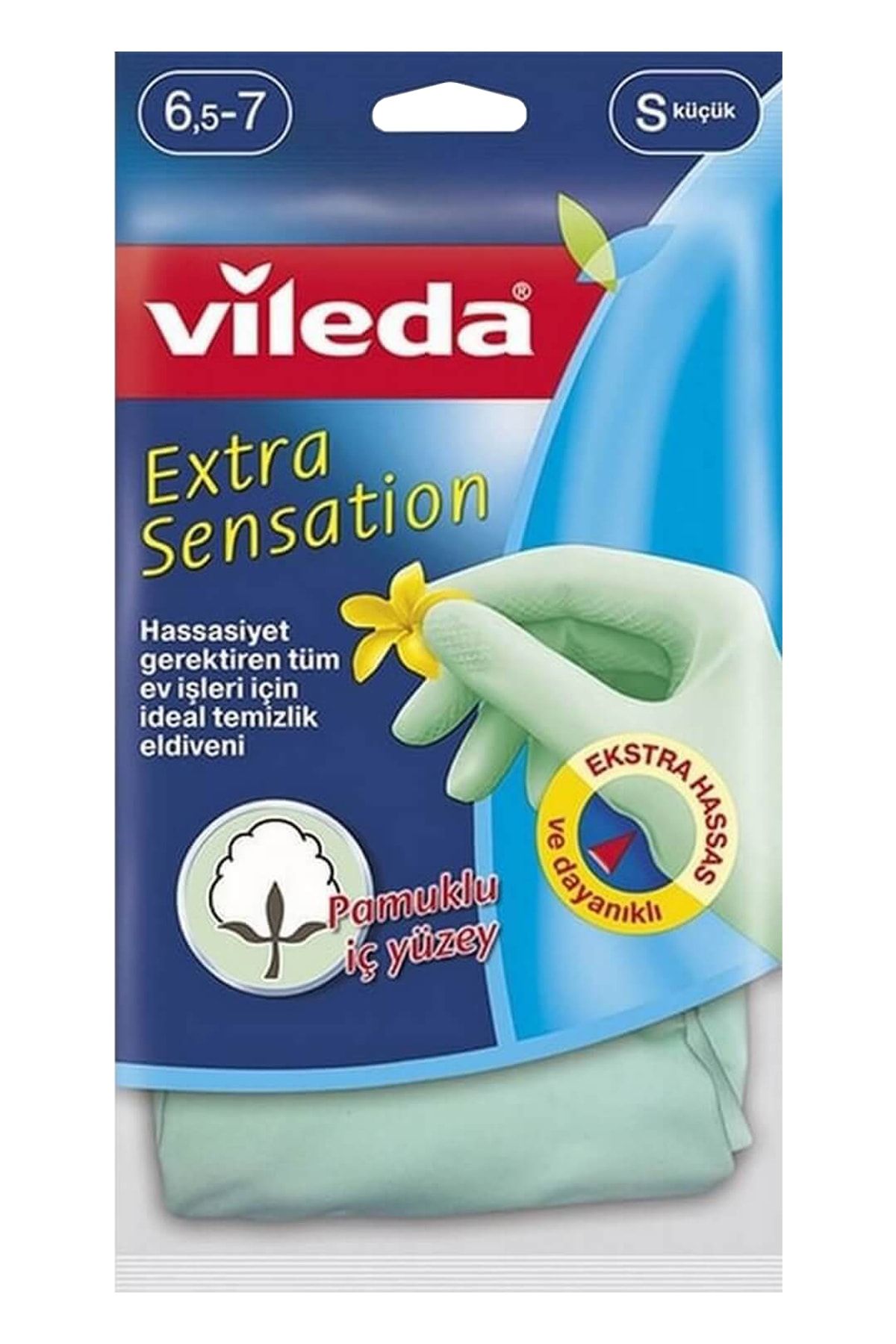 Vileda Extra Sensation Temizlik Eldiveni No 6,5-7 Küçük Boy