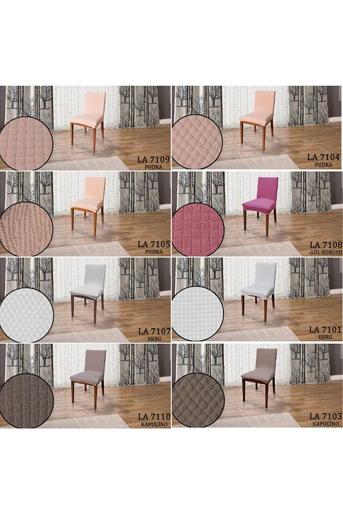 Latuda Concept Likralı Yıkanabilir 6�lı Sandalye Kılıfı Latuda Concept Likralı Yıkanabilir 6�lı Sandalye Kılıfı