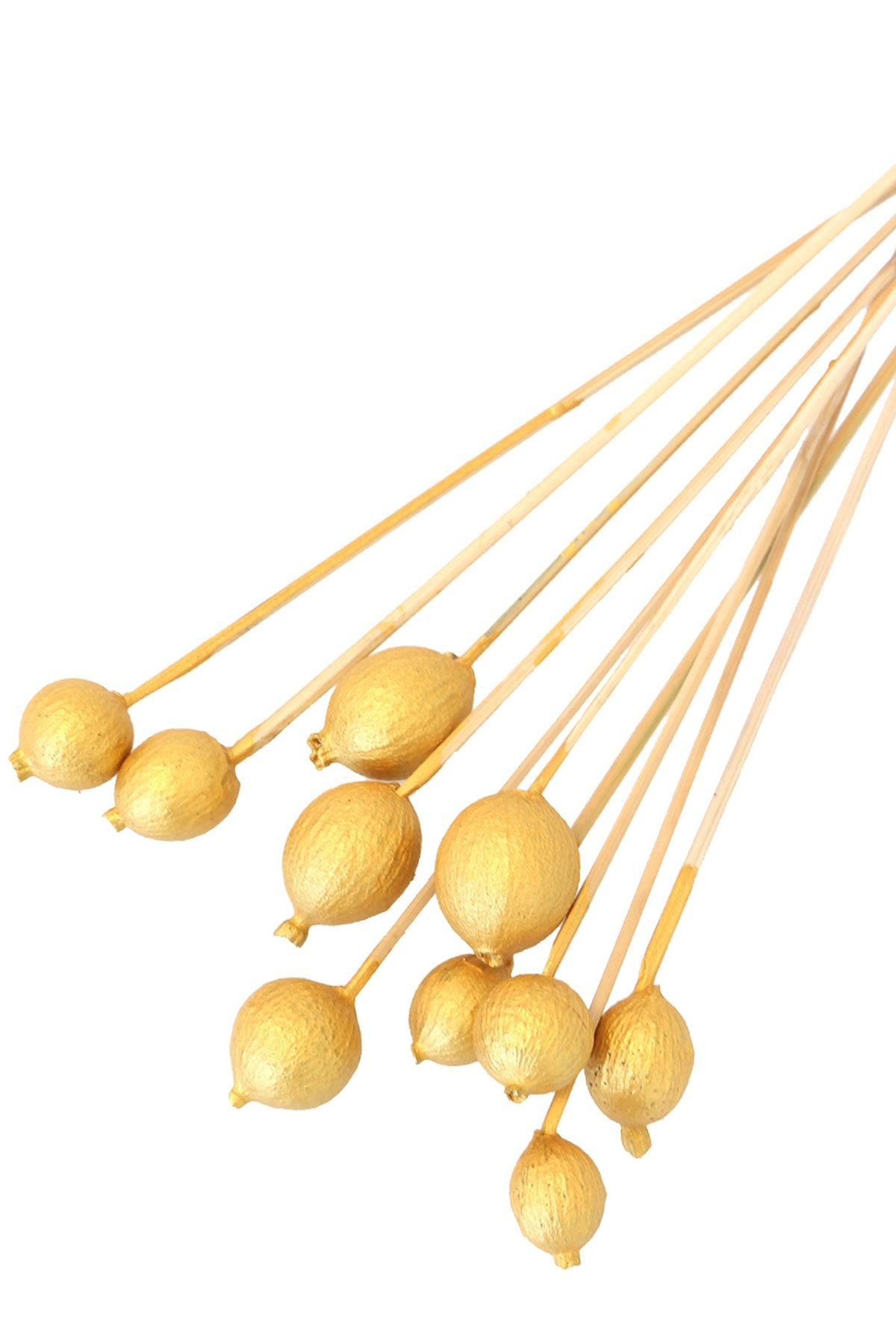 Yapay Çiçek Deposu 10Lu Gauri Fruit On Steam Gold Altın Renk Gold