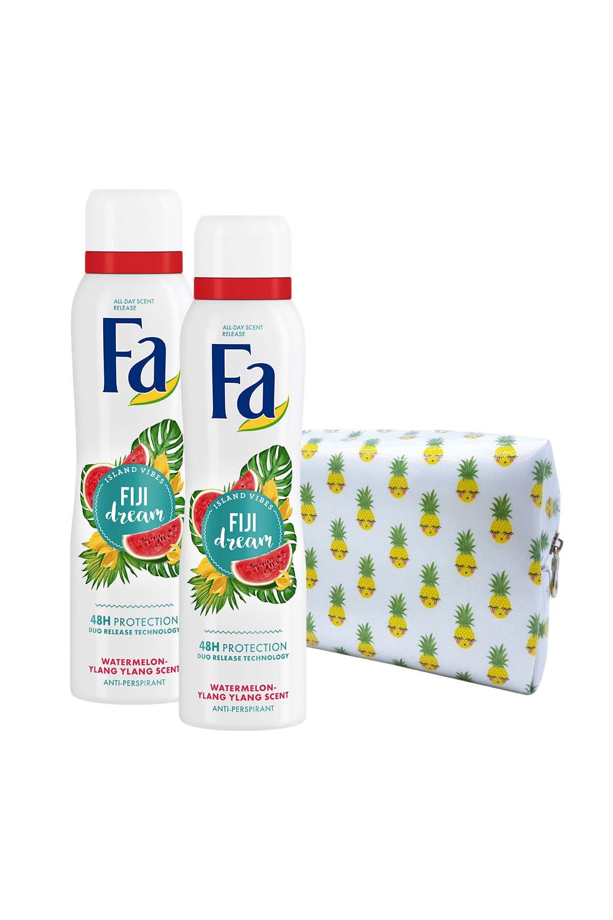 Fa Fiji Dreams Deo Spray 2'Li Paket+ Ananaslı Çanta