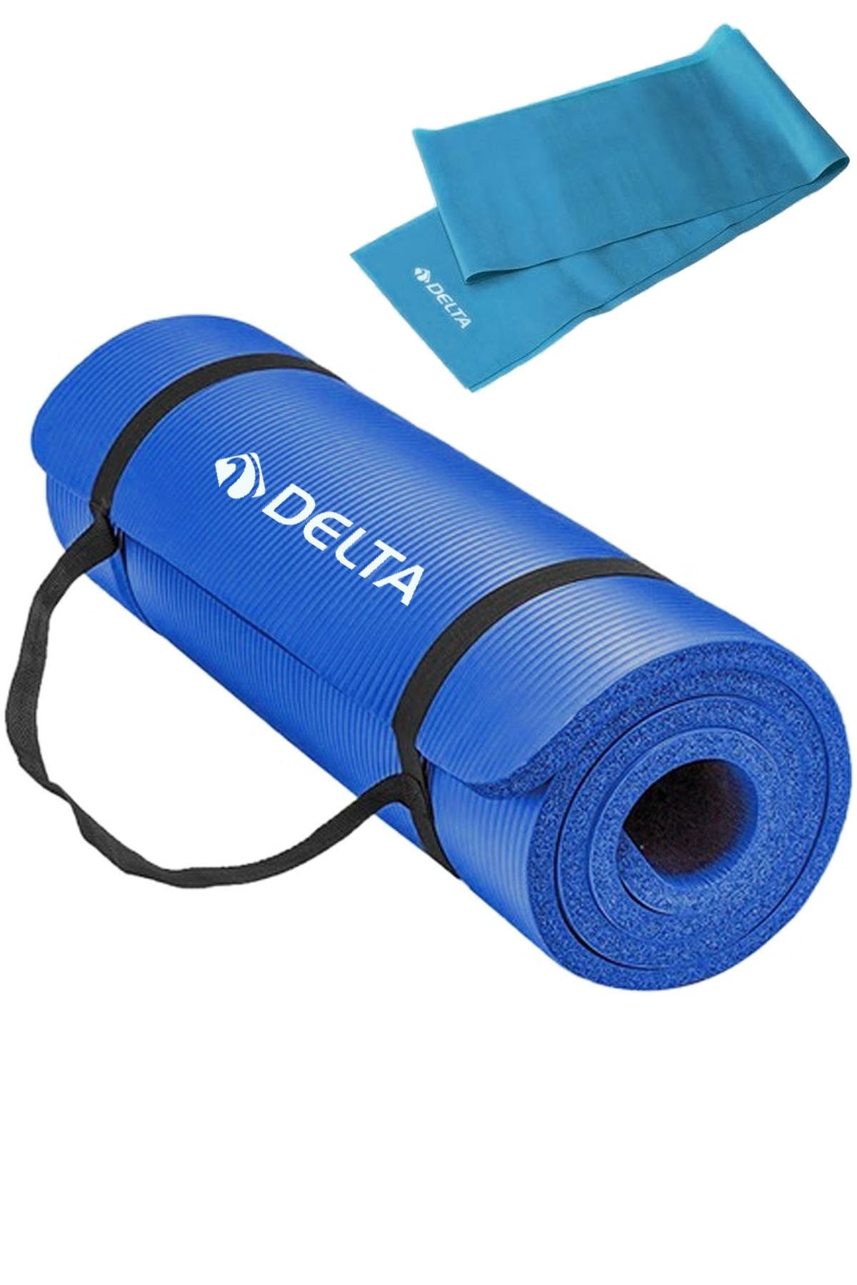 Delta 1.5 Cm Taşıma Askılı Pilates Minderi Egzersiz Yoga Matı 15 Mm, 120x15 Cm Plates Bandı Lastiği