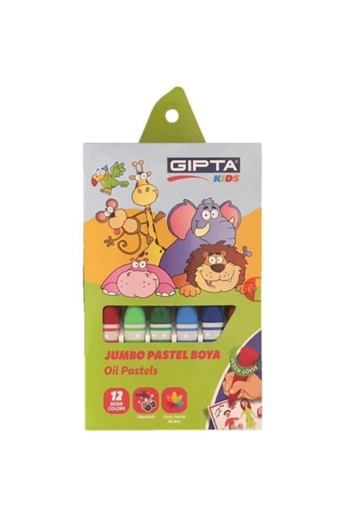 Gıpta Pastel Boya Jumbo Yıkanabilir 14 Mm 12 Renk K3710