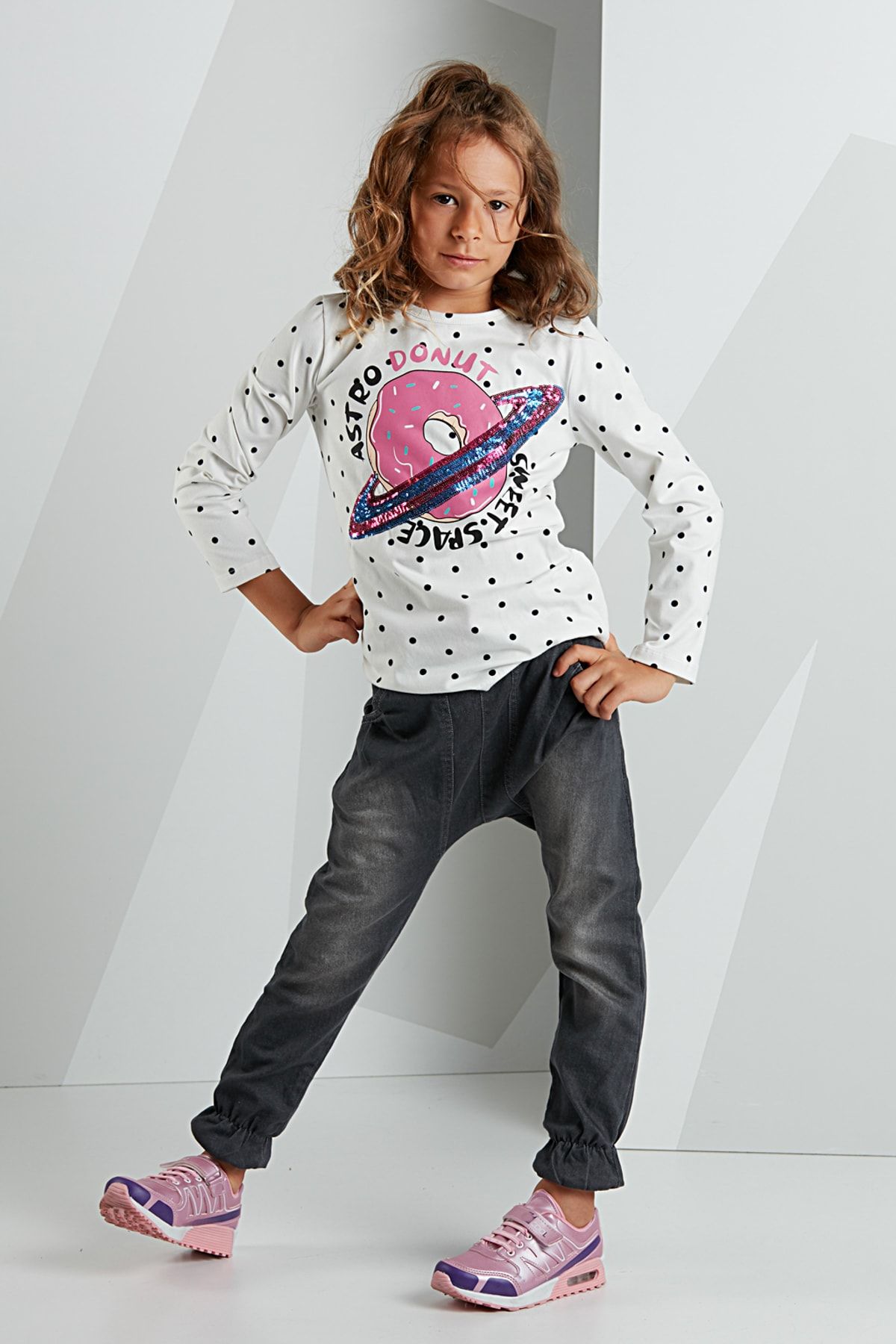 MSHB&G Astrodonut Kız Kot Pantolon Takım