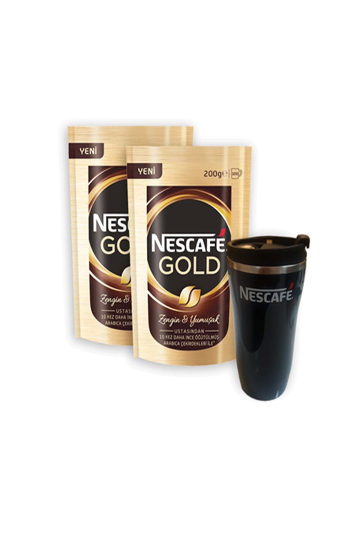 Nescafe Gold - 200 Gr Paket X 2 Adet + Thermomug Hediyeli