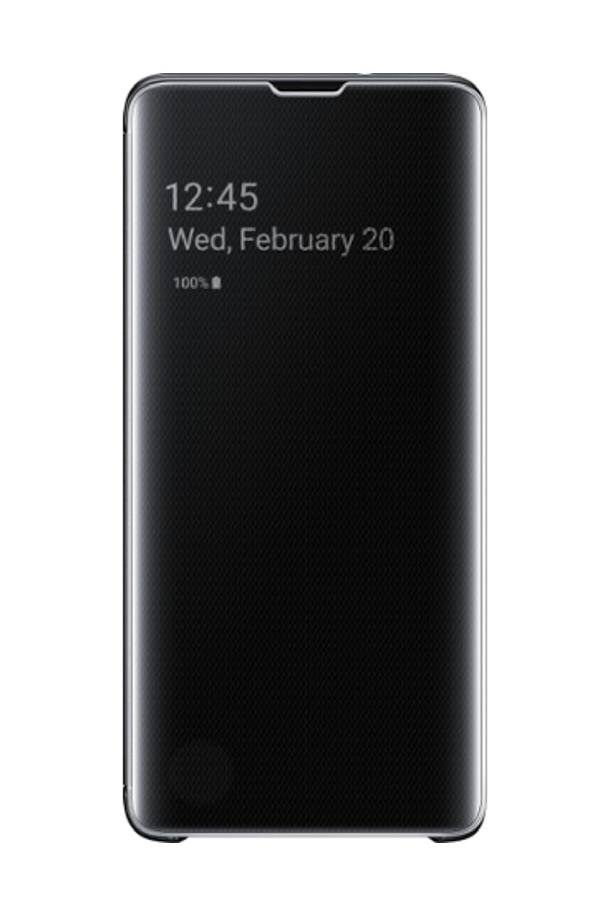 Samsung Galaxy S10 Clear View Kılıf- Siyah - EF-ZG973CBEGWW