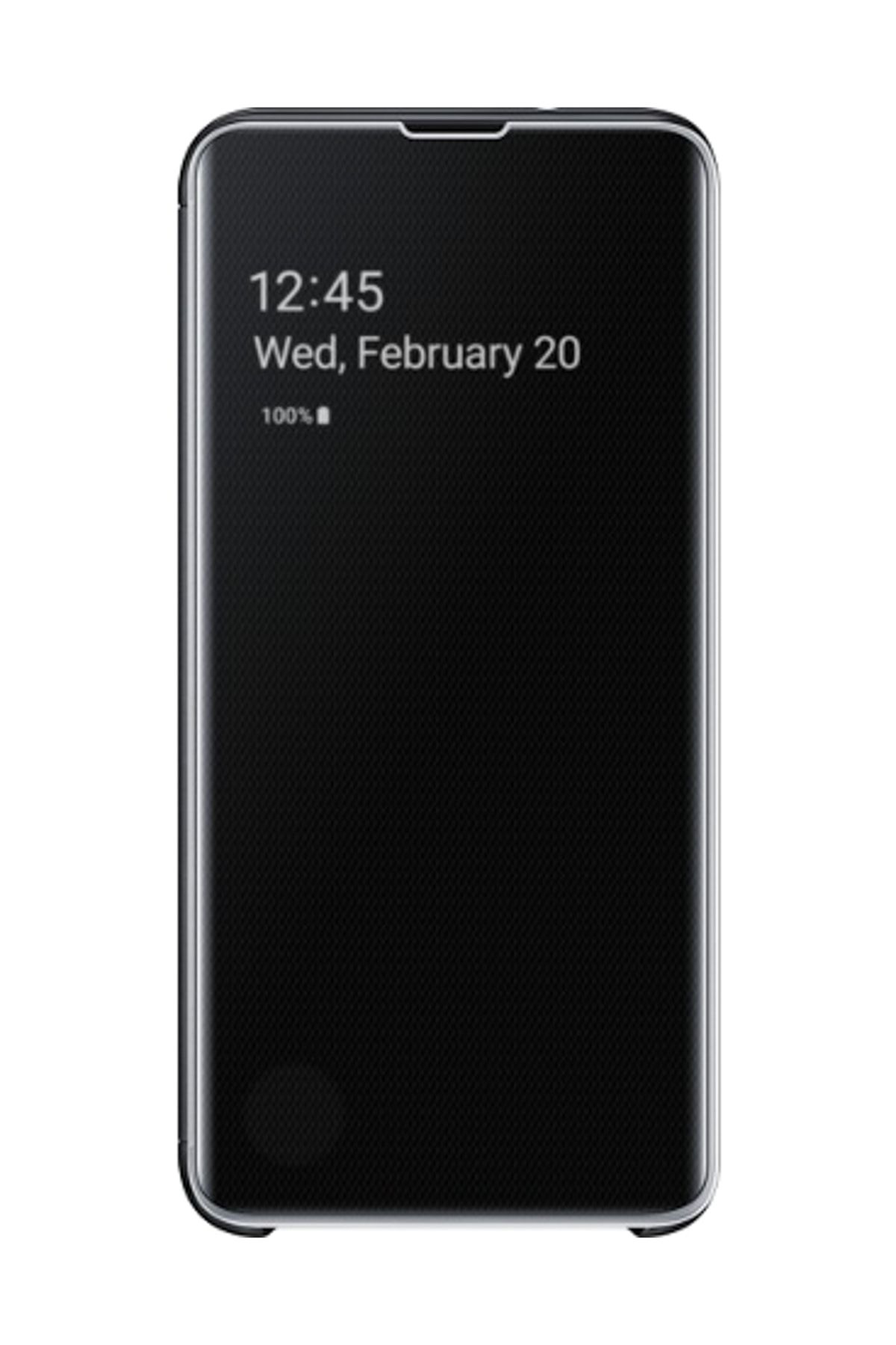 Samsung Galaxy S10e Clear View Kılıf- Siyah - EF-ZG970CBEGWW