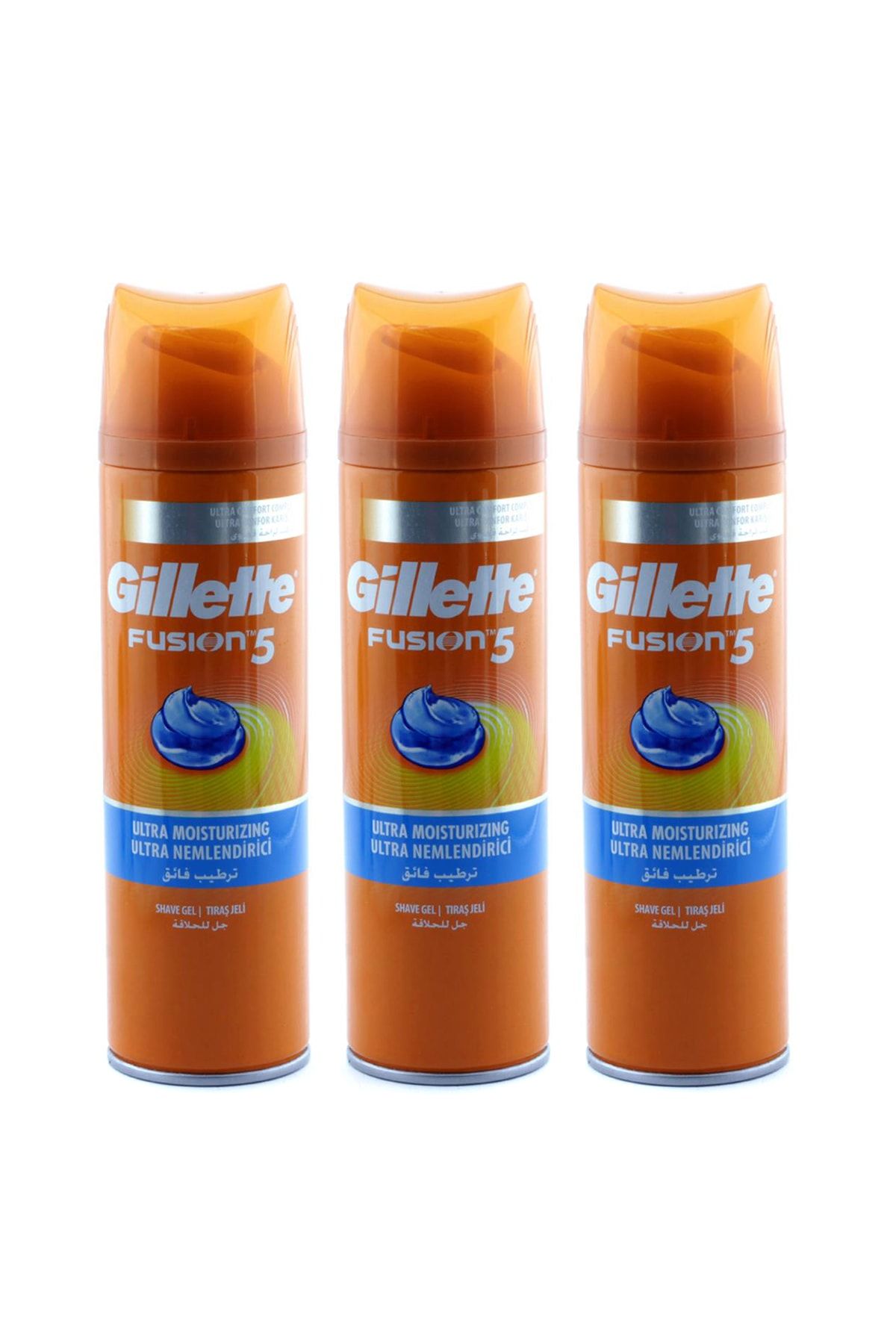 Gillette Ultra Nemlendirici Tıraş Jeli Fusion 5 200 ml x 3