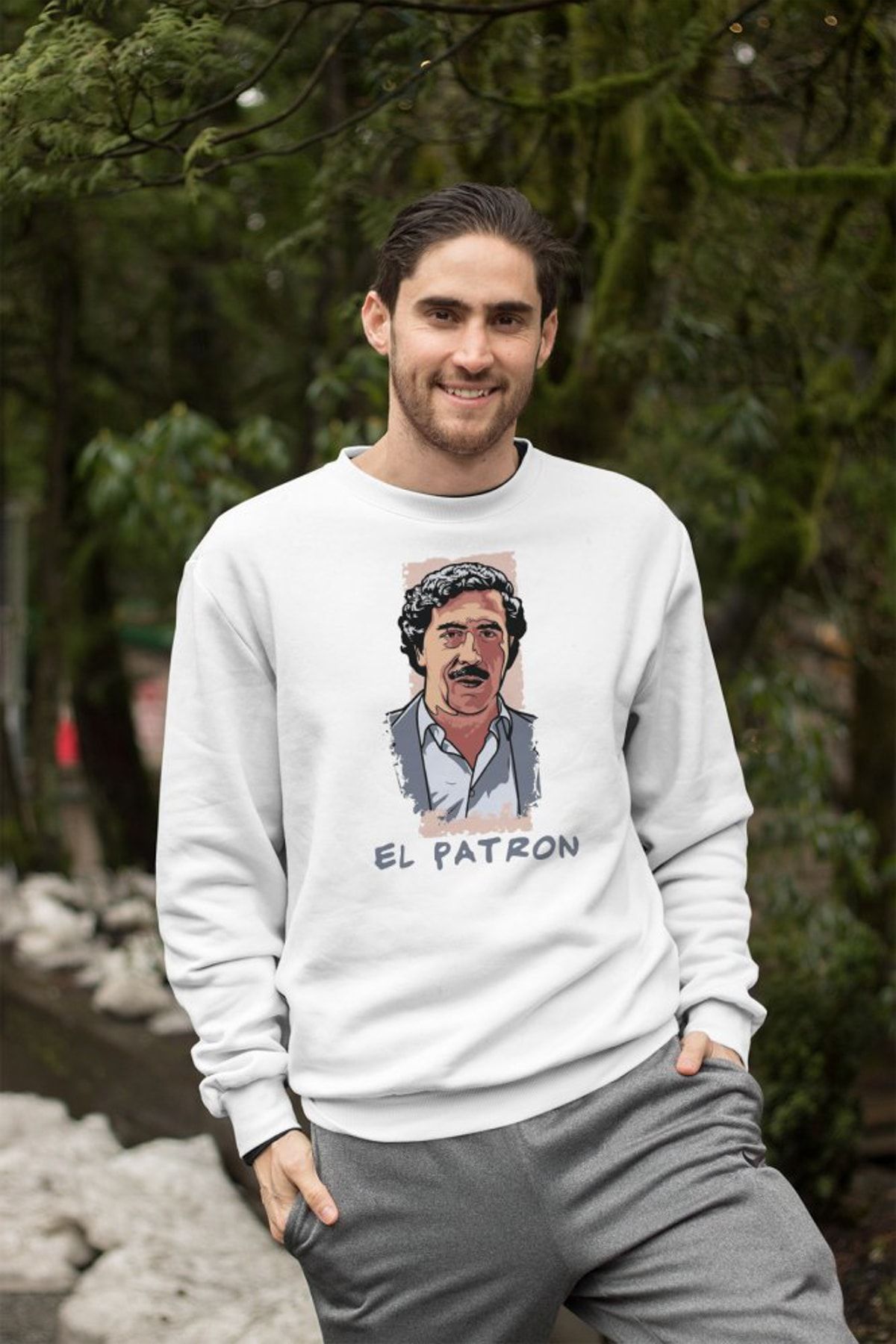 Angemiel Wear Pablo EscobarErkek Sweatshirt A00018WE
