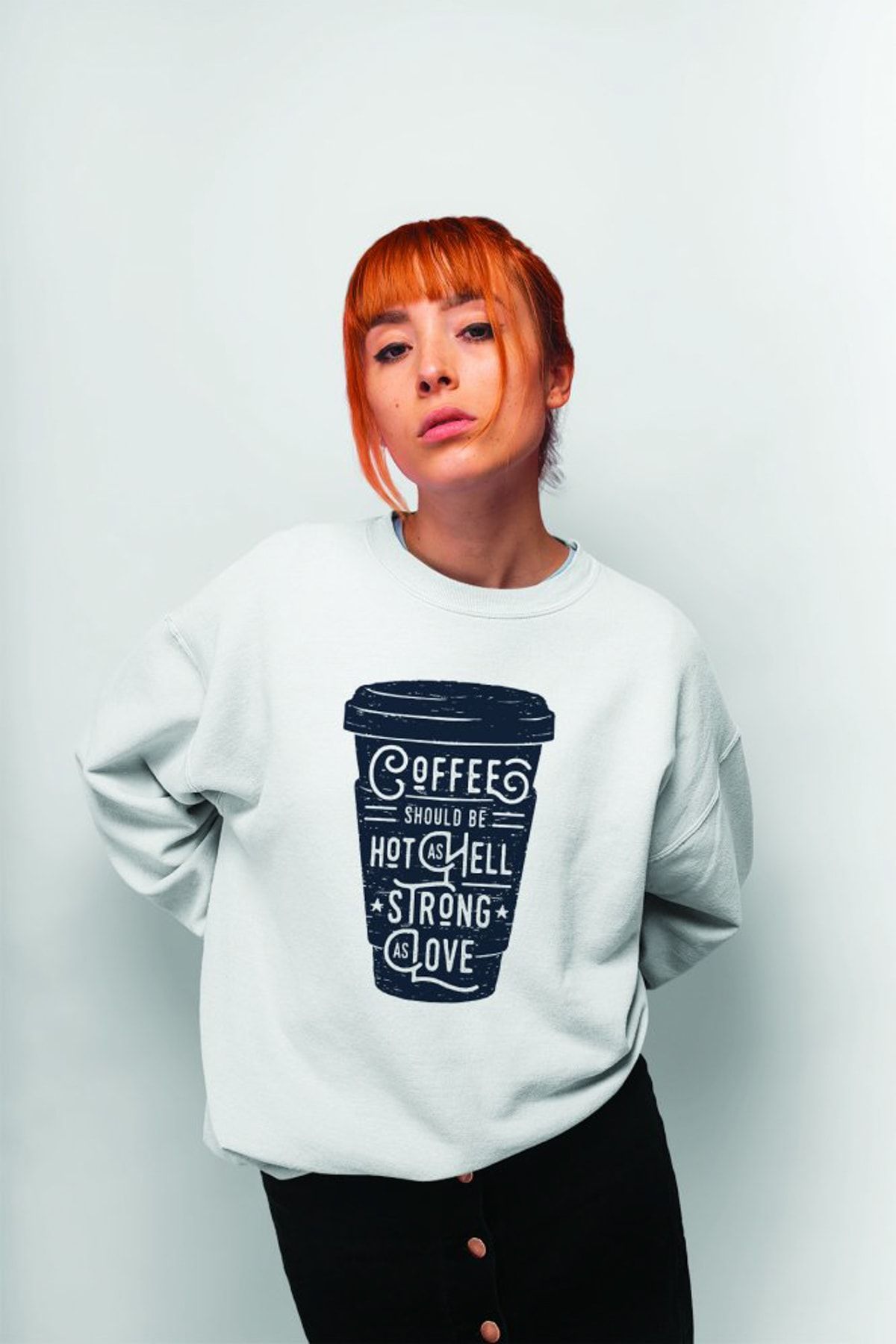 Angemiel Wear Kahve Bardağı Kadın Sweatshirt A00070WK