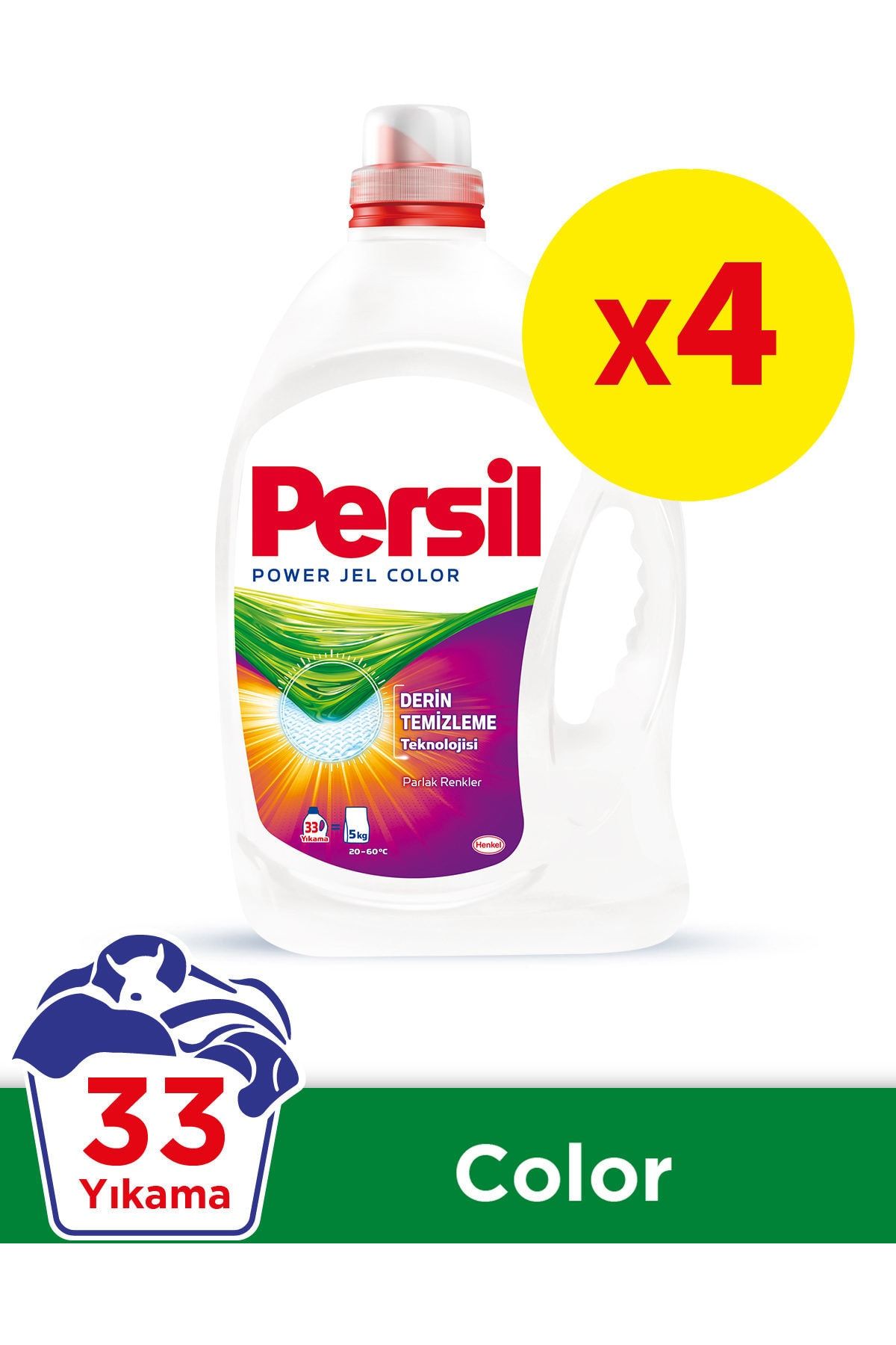 Persil Jel Çamaşır Deterjanı Color 33 Yıkama 4'lü Set