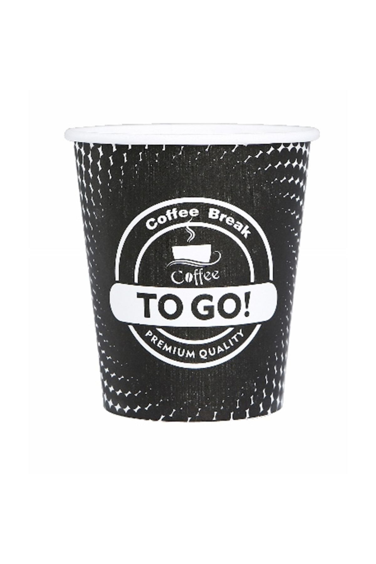 Elit Karton Bardak 8 Oz 100'lü Coffee To Go Siyah Karton Bardak