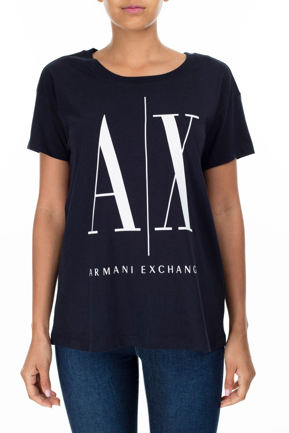 Armani Exchange Kadın Lacivert T-Shirt 8NYTCX YJG3Z 1510