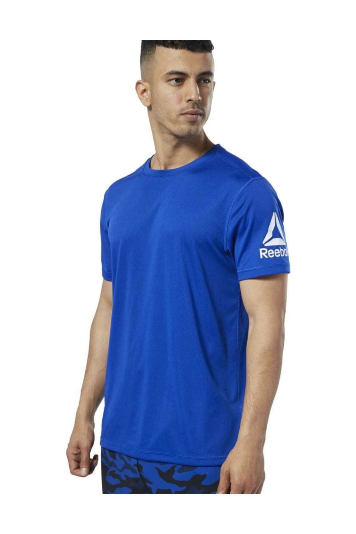 Reebok Ed2725 Erkek Mavi Spor Tişört