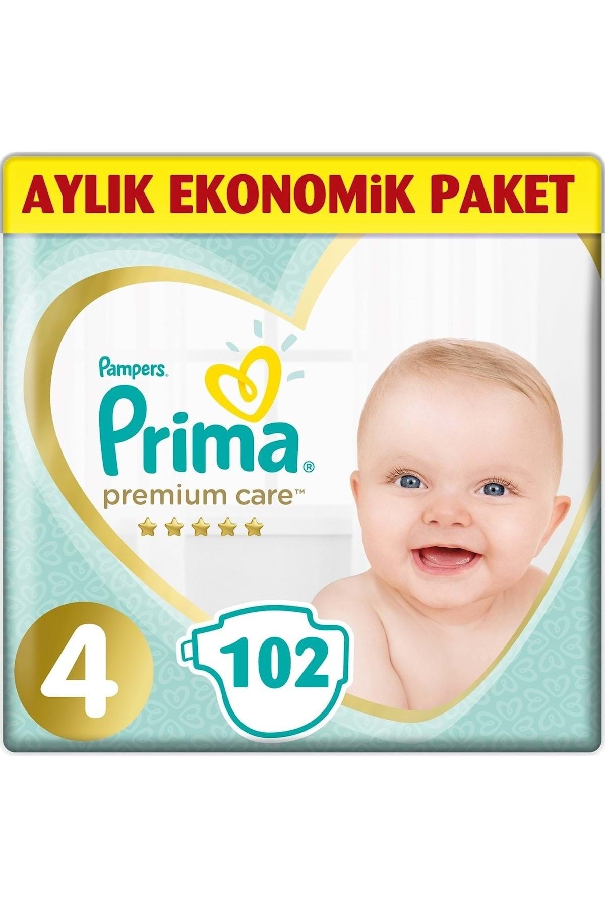 Prima Premium Care Ekonomik 4 Beden Maxi 102 Adet Bebek Bezi