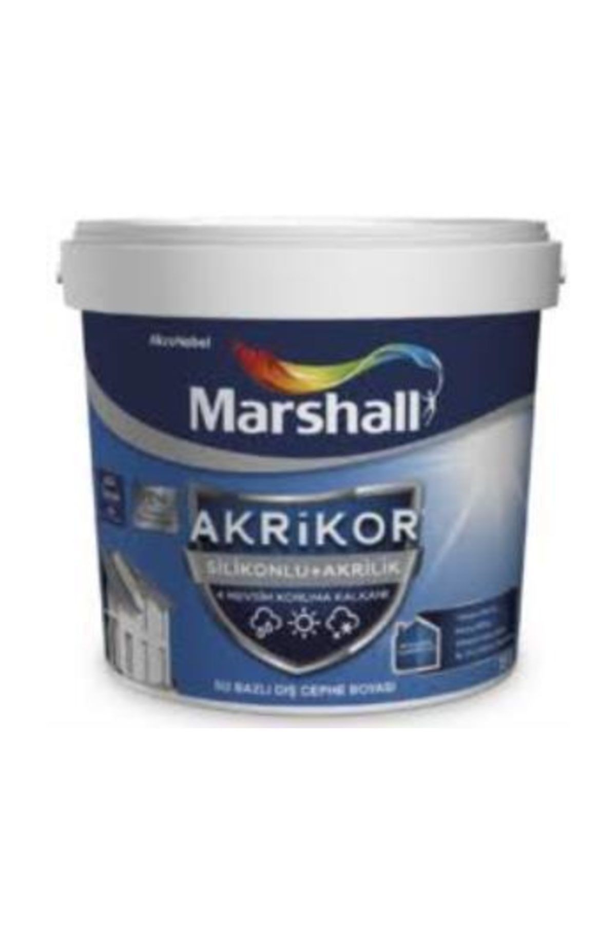 Marshall Akrikor Silikonlu + Akrilik Dış Cephe Boyası 15 lt Beyaz