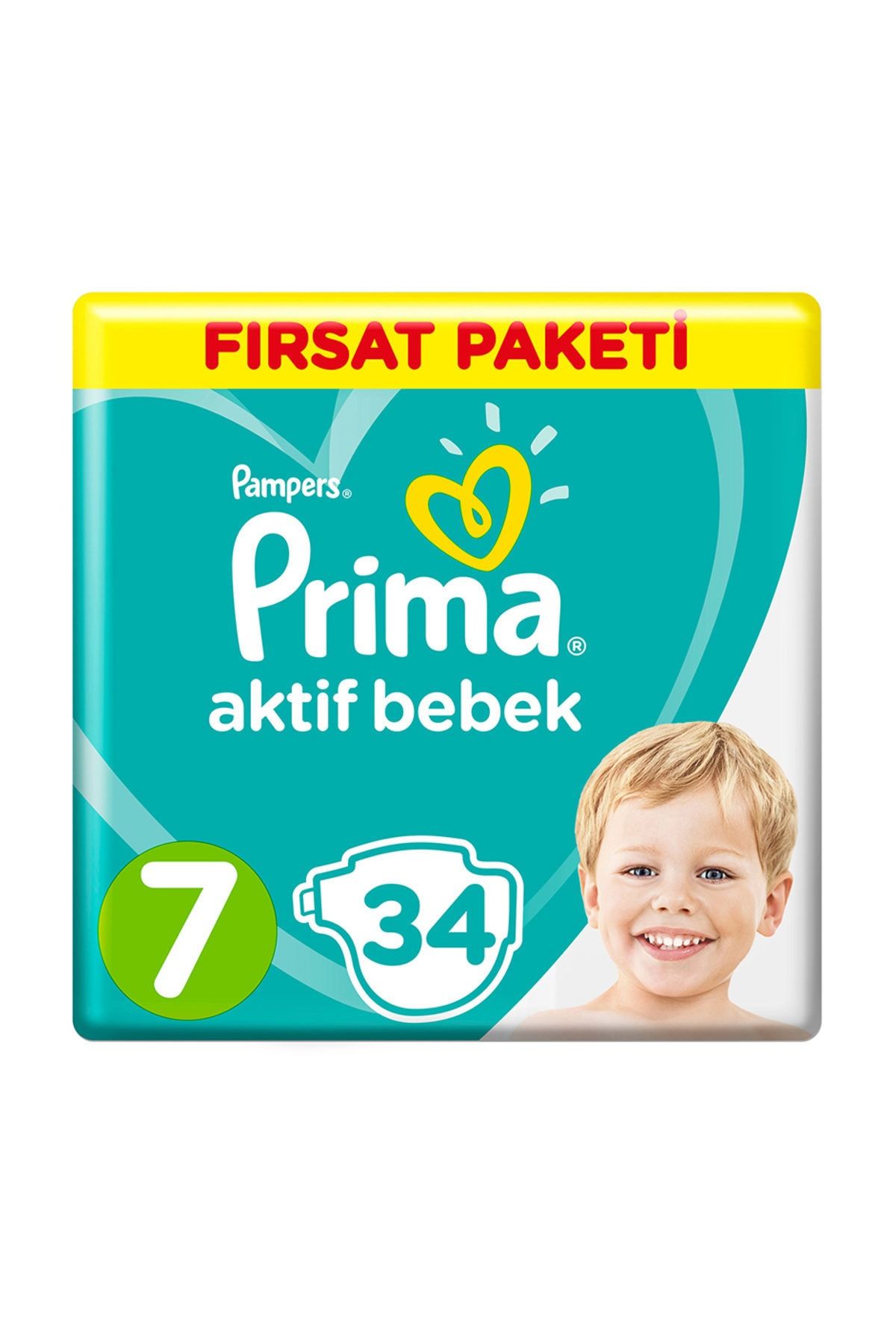 Prima Bebek Bezi Aktif Bebek 7 Beden 34 Adet  Fırsat Paketi