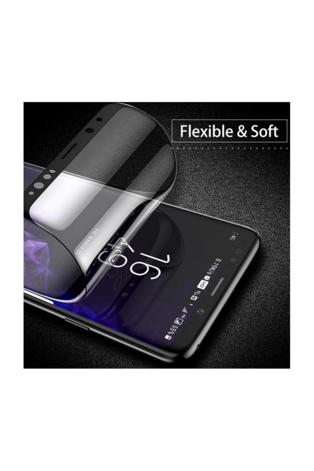 Telefon Aksesuarları İphone Xs Max Kavisli Esnek Nano Zengin Çarşım Ekran Koruyucu