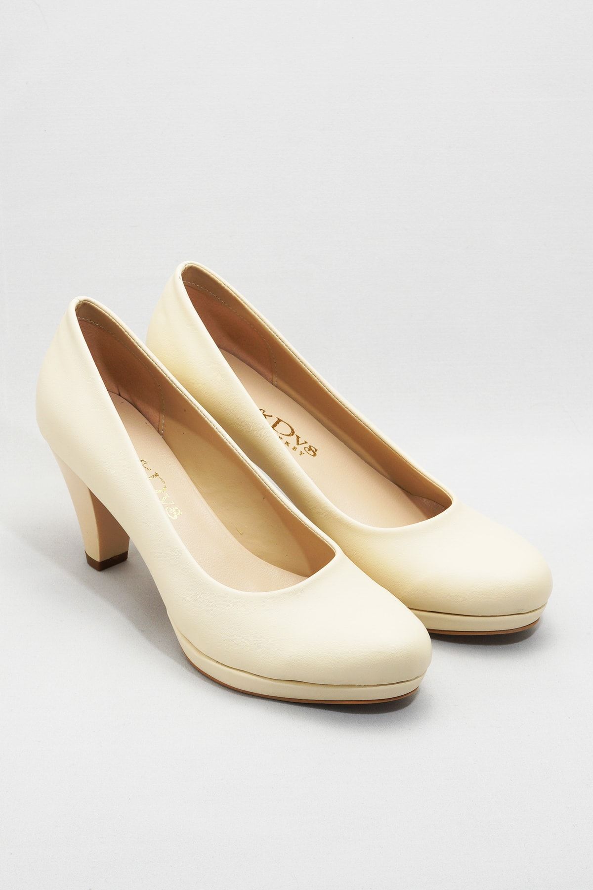Çnr&Dvs Ten Kadın Klasik Topuklu Ayakkabı CNR901Ten Cilt