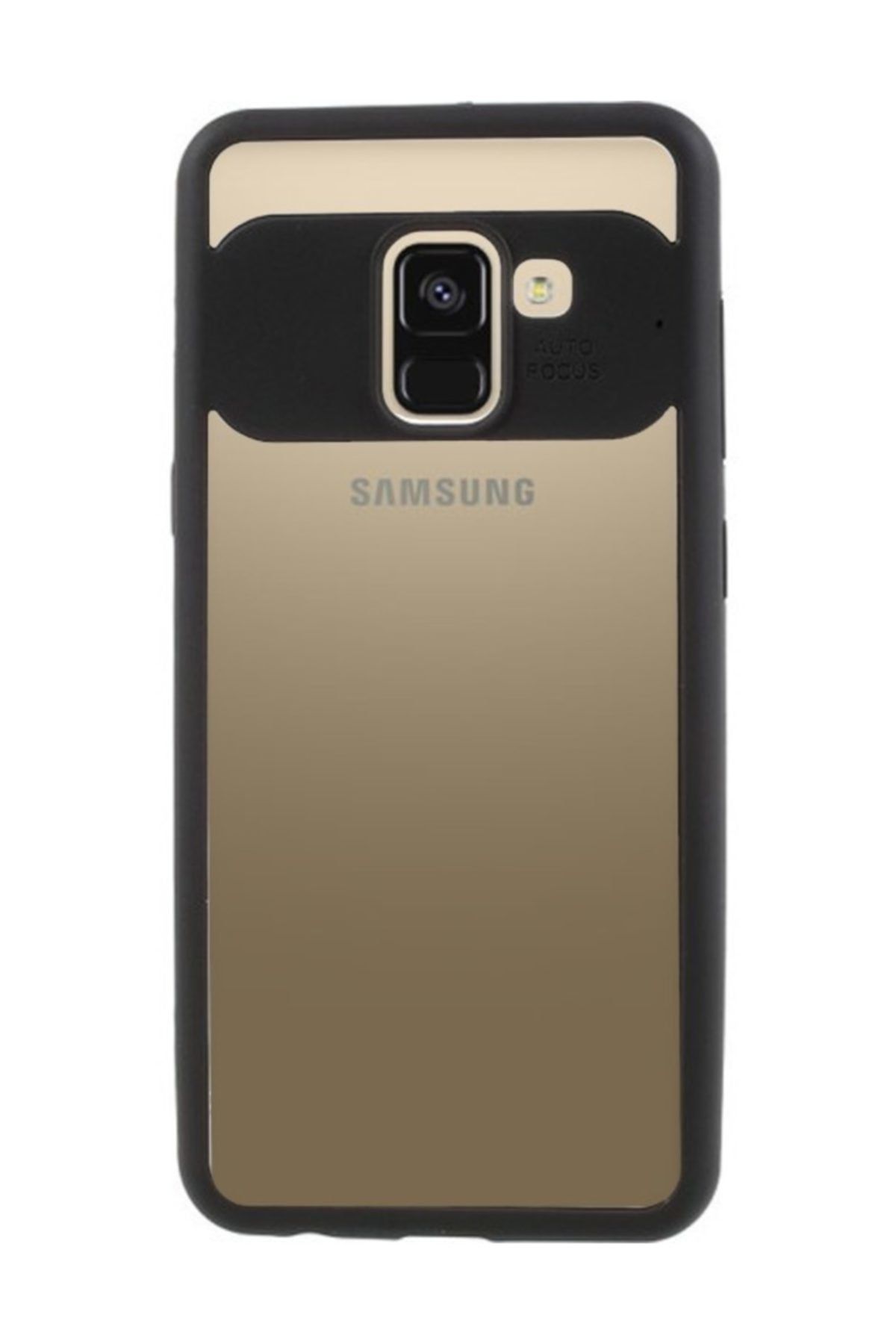 Gpack Samsung Galaxy A8 2018 Kılıf Buttom Silikon Kılıf+nano Glass