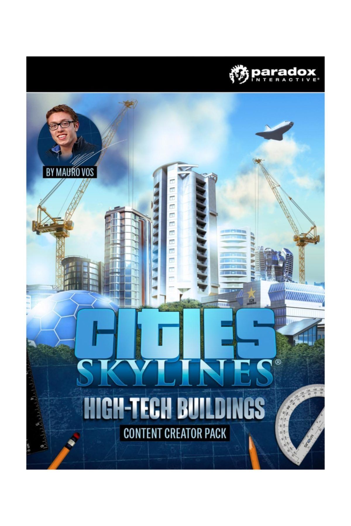 Steam Cities: Skylines - Content Creator Pack: High-tech Buildings (row)