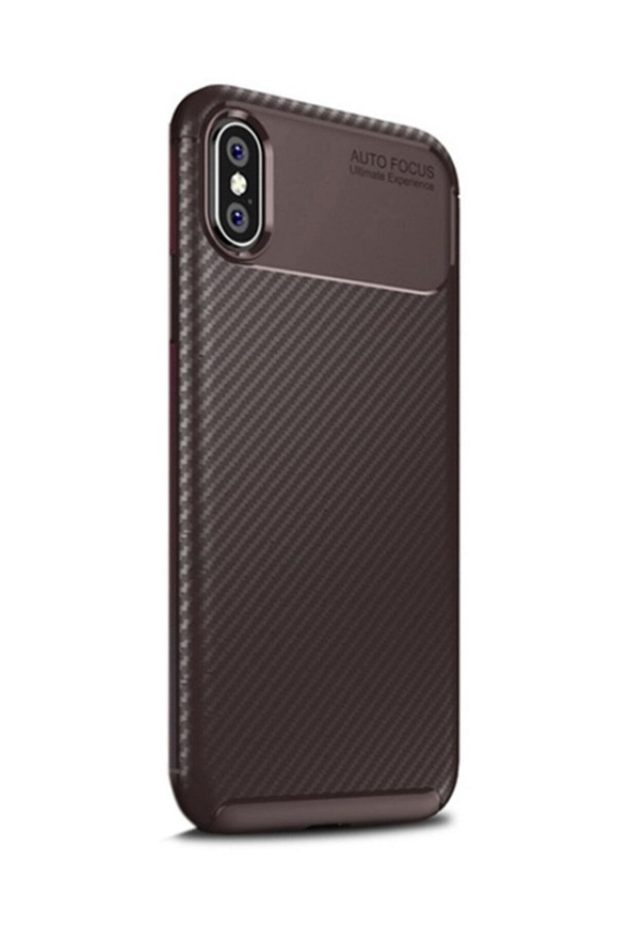 CaseStreet Apple Iphone Xs Max Kılıf Negro Karbon Dizayn Silikon + Nano