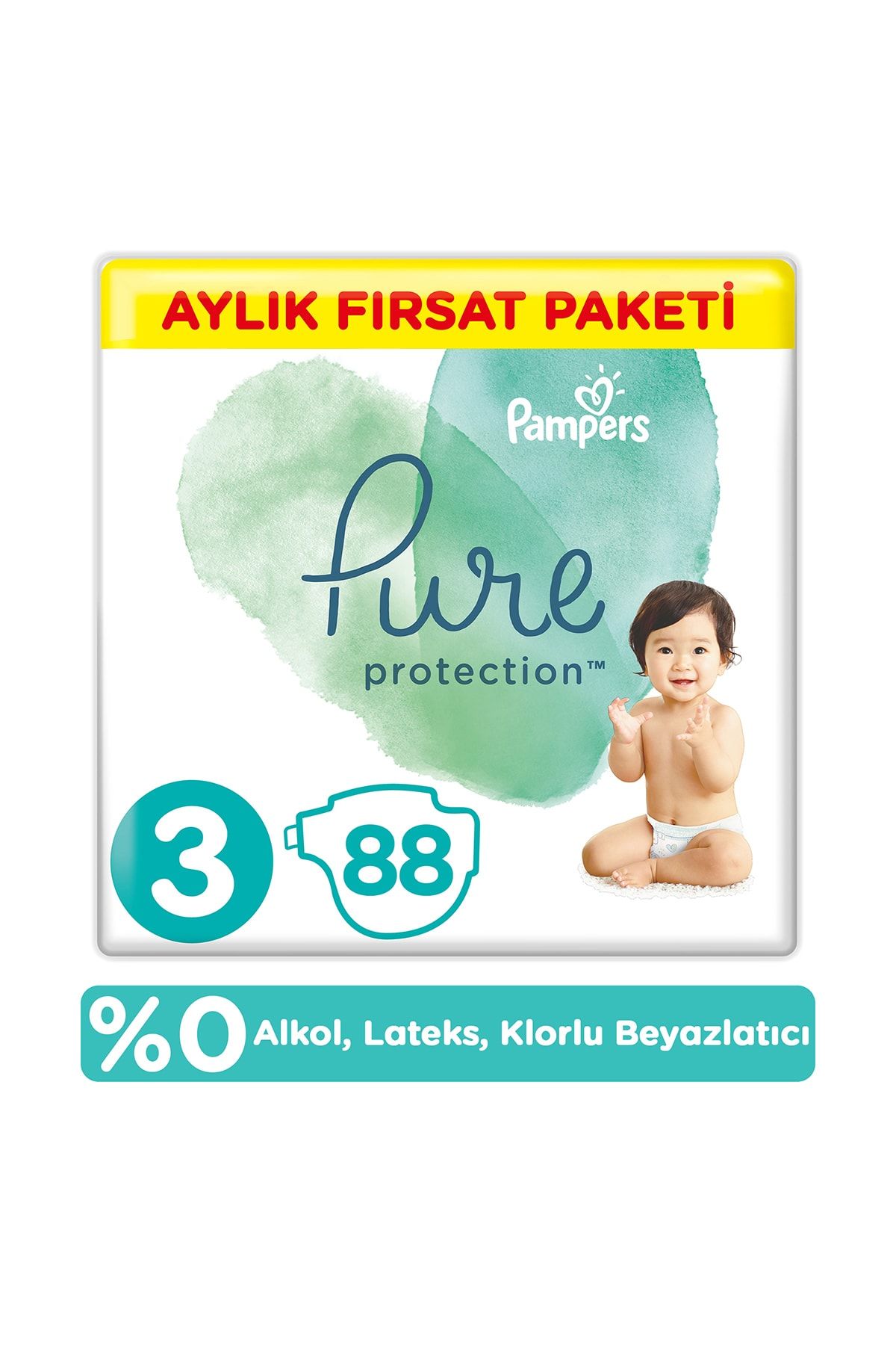 Prima Pure Bebek Bezi 3 Beden 88 Adet Aylık Fırsat Paketi