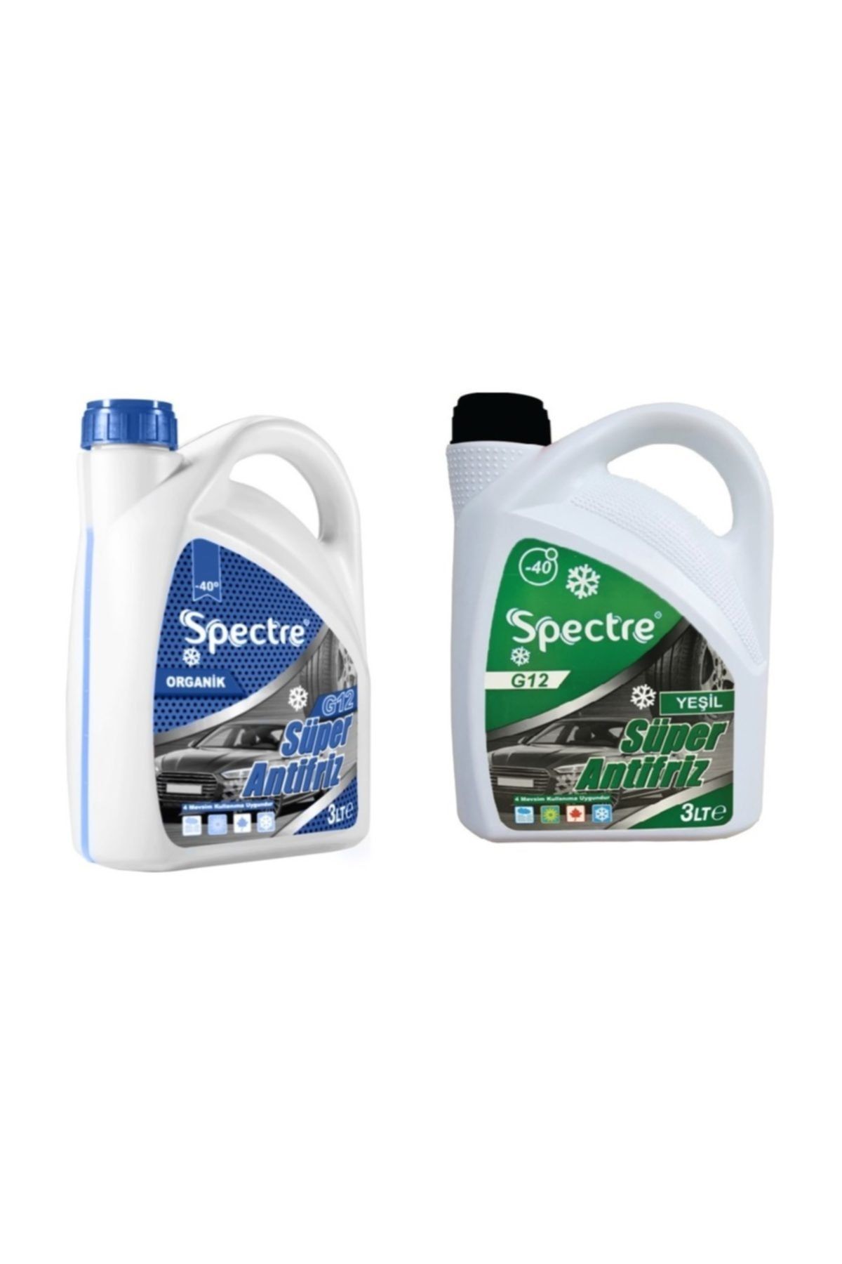 SPECTRE G12 Mavi 4 Yeşil Organik Süper -40 Antifriz 2x3 Litre *2019