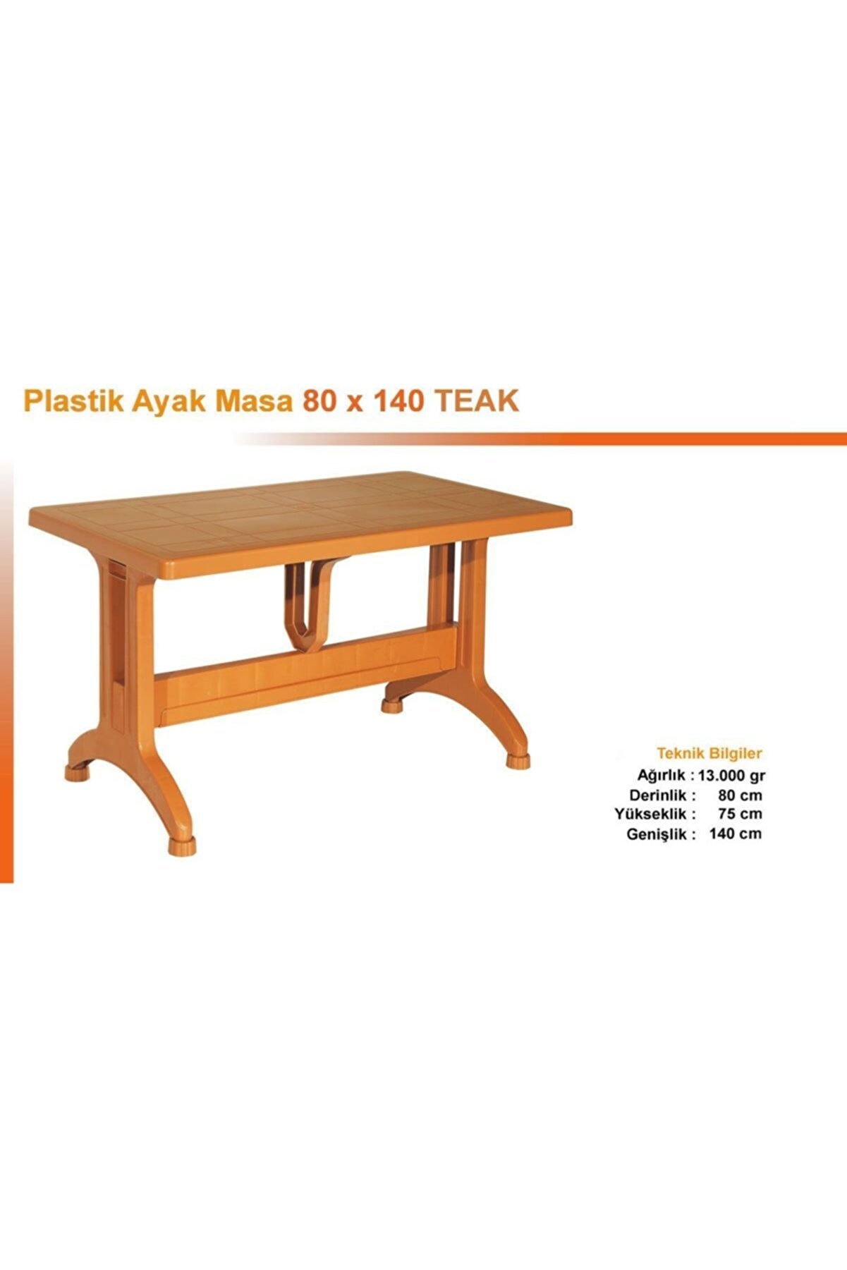 Özel Yapım Tam Plastik Masa 80x140 Ebatlı - Kaliteli Ürün - 2 Farklı Renk Seçeneği