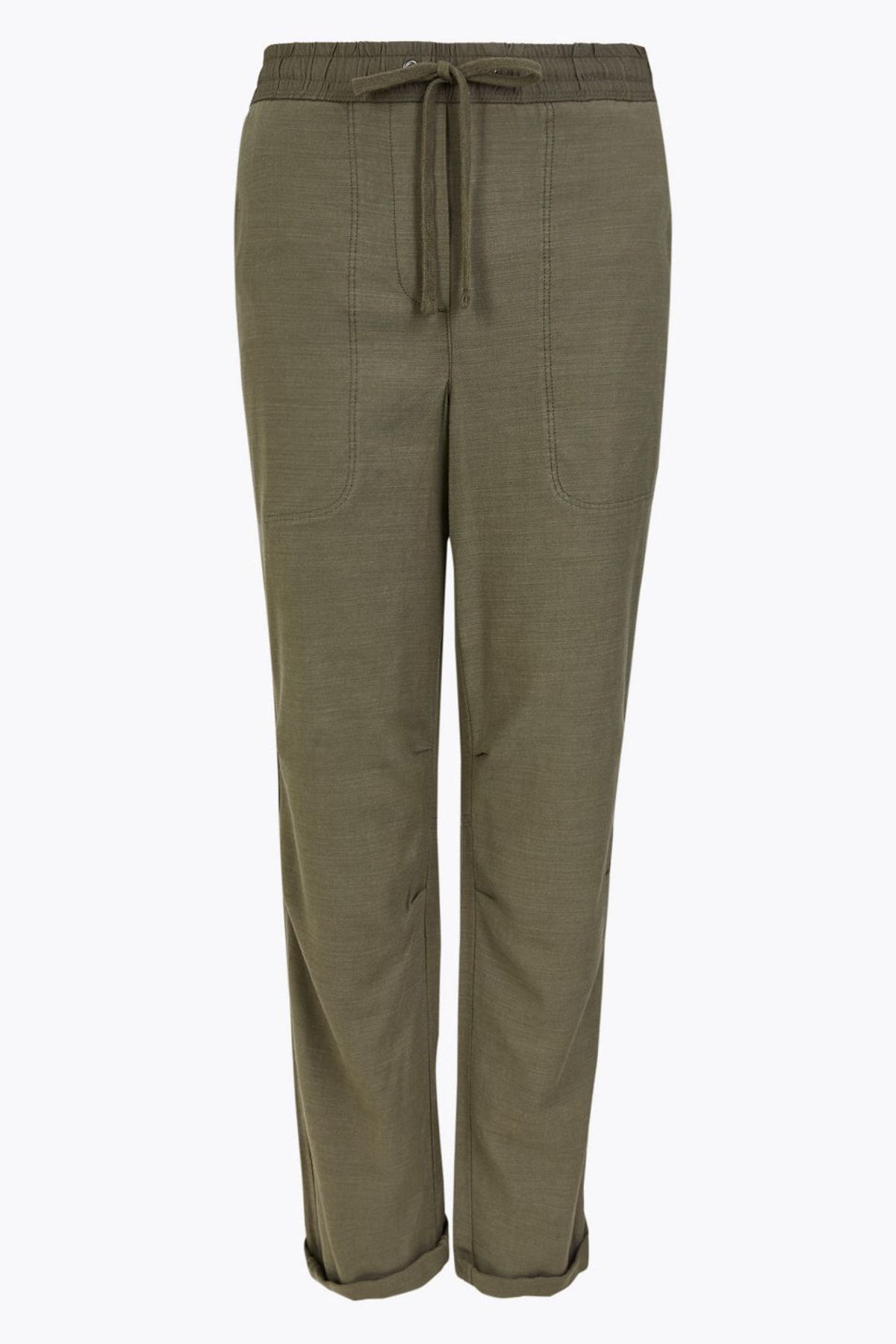 Marks & Spencer Kadın Yeşil Tencel™ Pantolon T57007063D