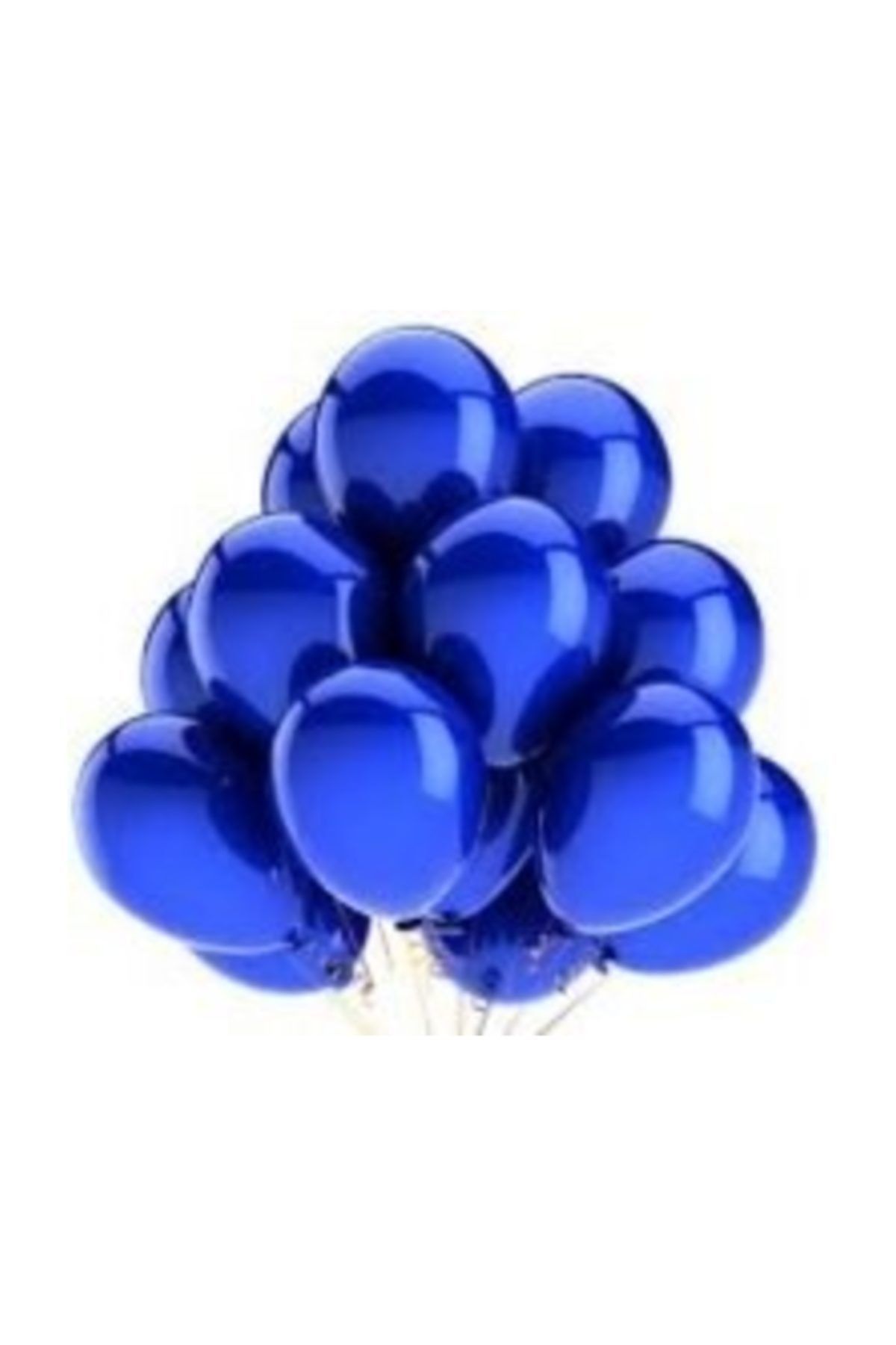 RoseRoi 100 Adet Metalik Sedefli Mavi Renk Uçan Balon Doğum Günü Parti Balonu